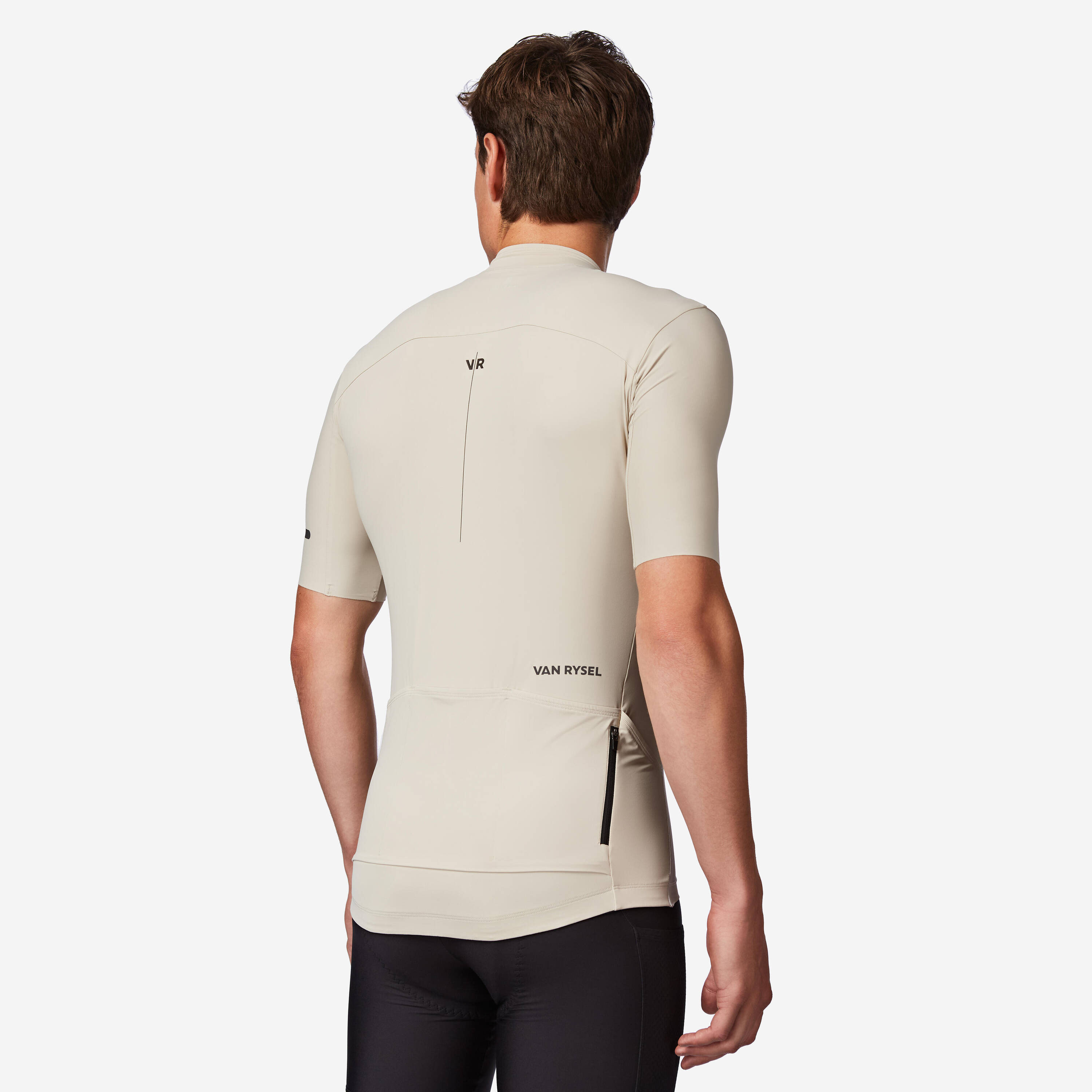 Men's fitted short-sleeved road bike jersey - EDR 2 - Beige -  2