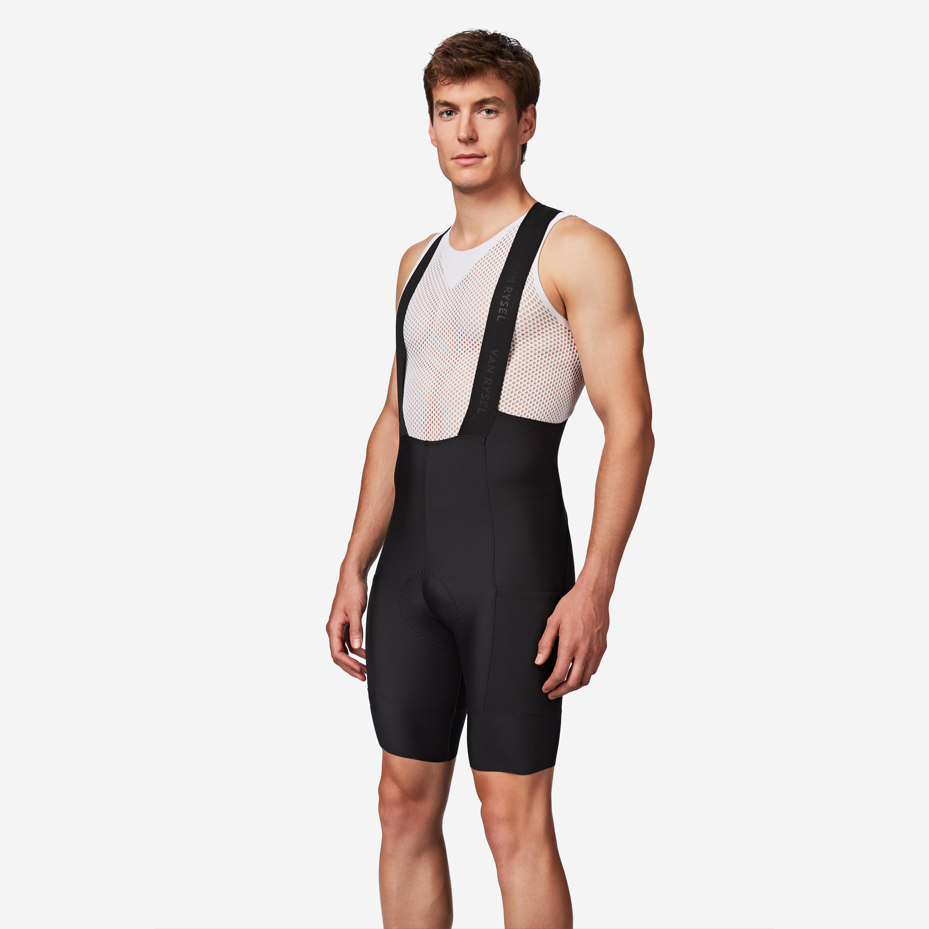 Cuissard de vélo de route court avec bretelles homme, Endurance 6/6