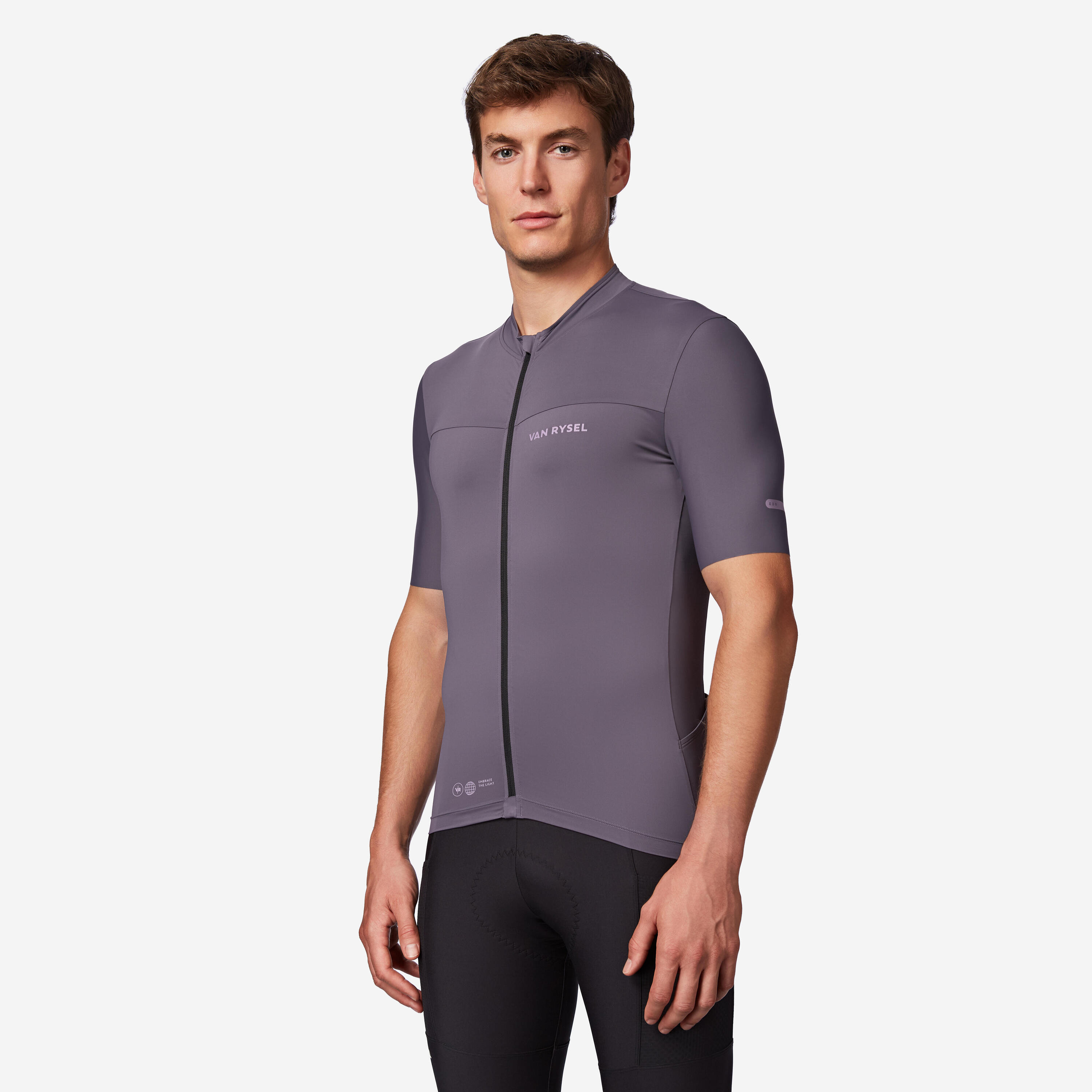 Maillot de vélo de route à manches courtes ajusté homme, EDR 2 8/8