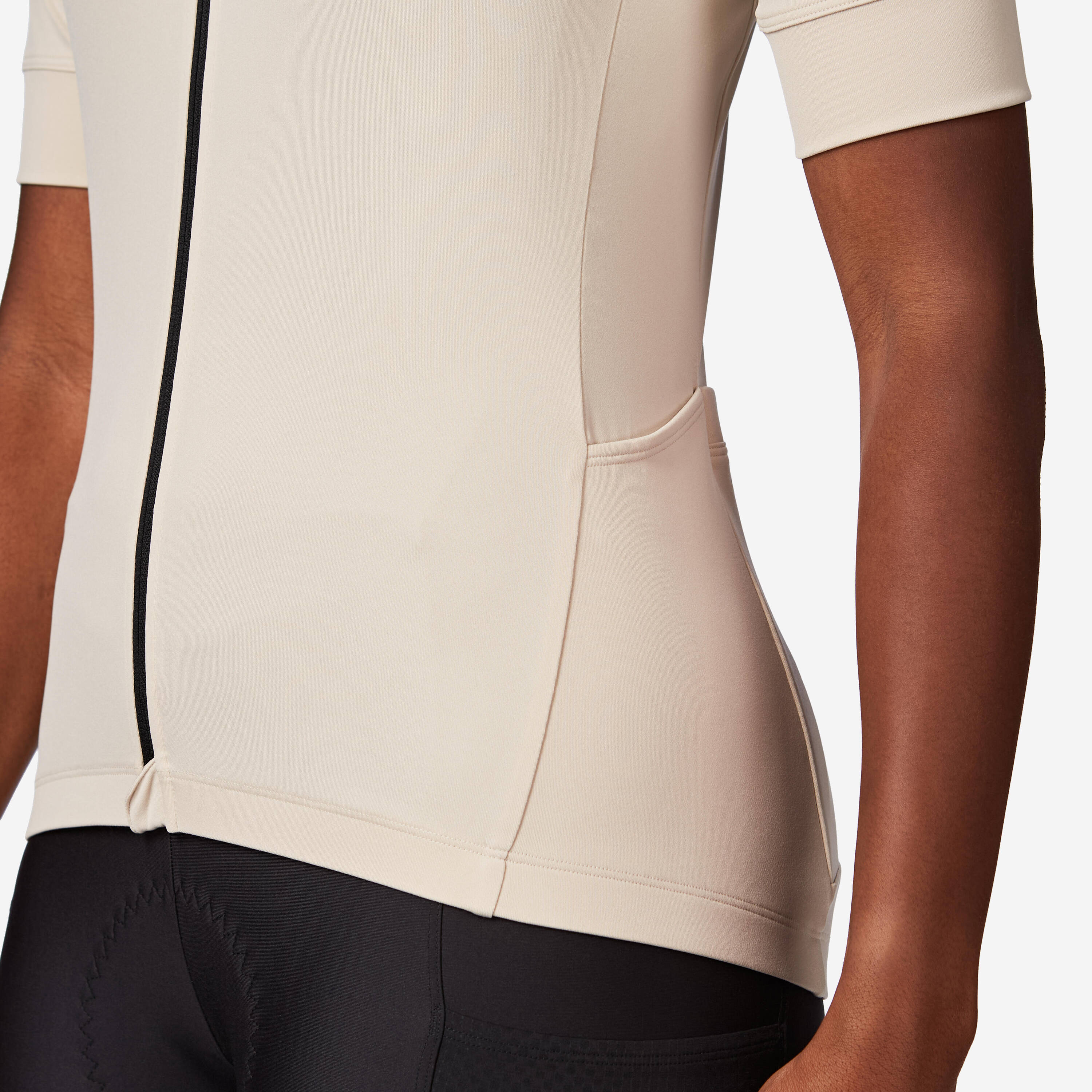 Women Cycling Short Sleeve Jersey - Beige -  4