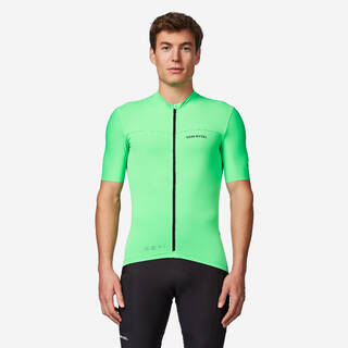 Men's fitted road cycling short-sleeved jersey, EDR 2 green
