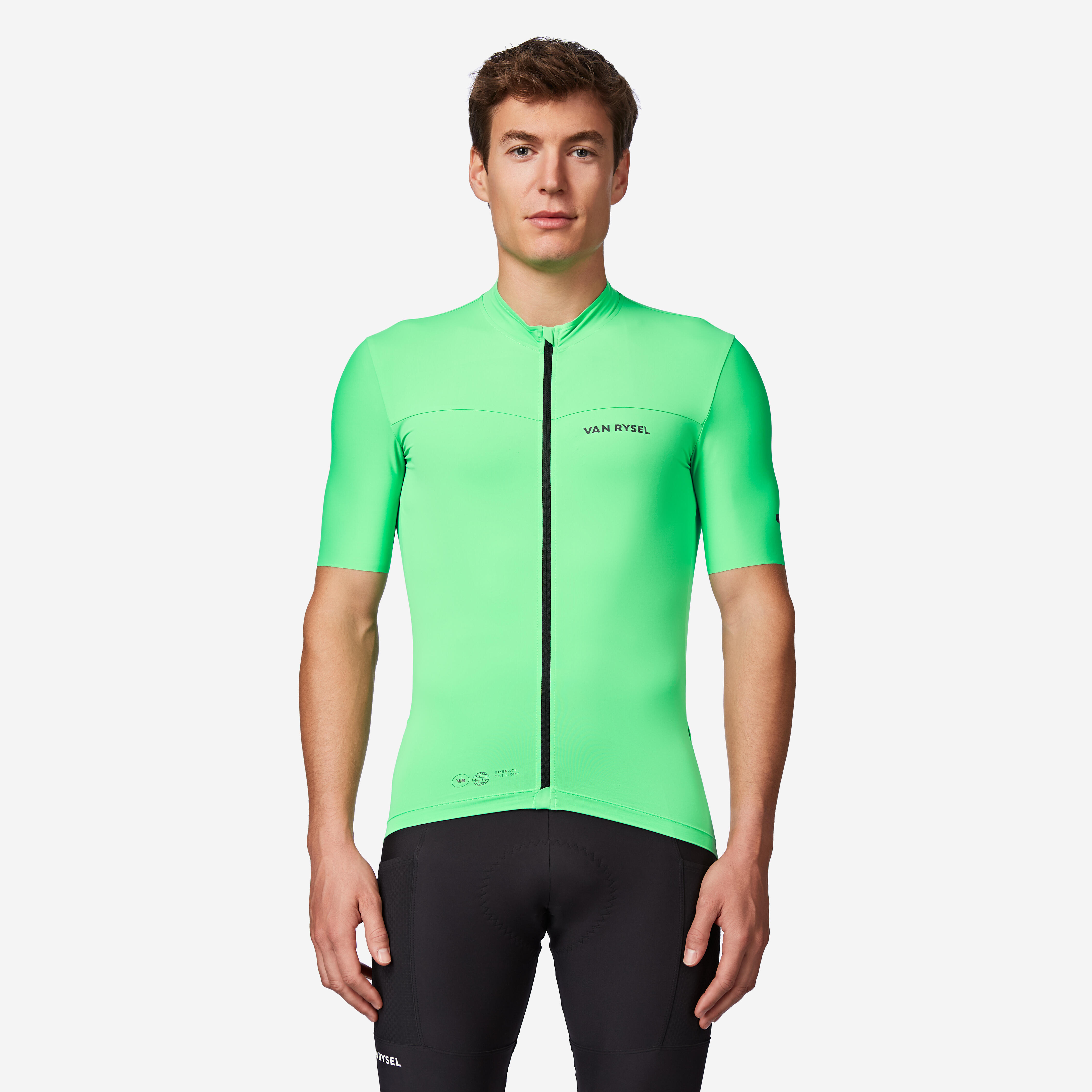 Decathlon UK VAN RYSEL Men's Fitted Road Cycling Short-sleeved Jersey - Edr 2 Green | FREE Click & Collect at Stores and Asda. 365 Days return available.