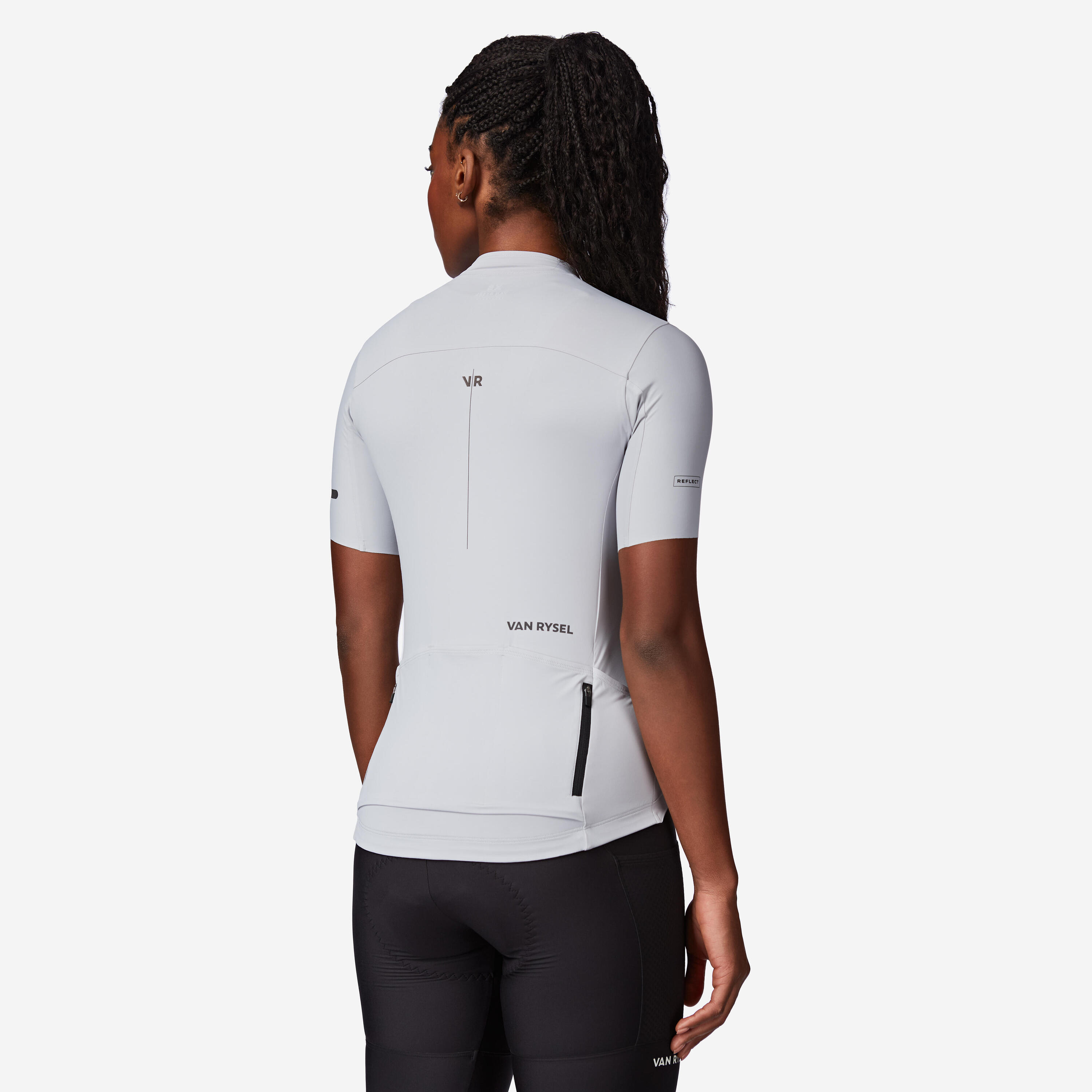 Maillot de vélo de route à manches courtes ajusté femme, EDR 2 2/8