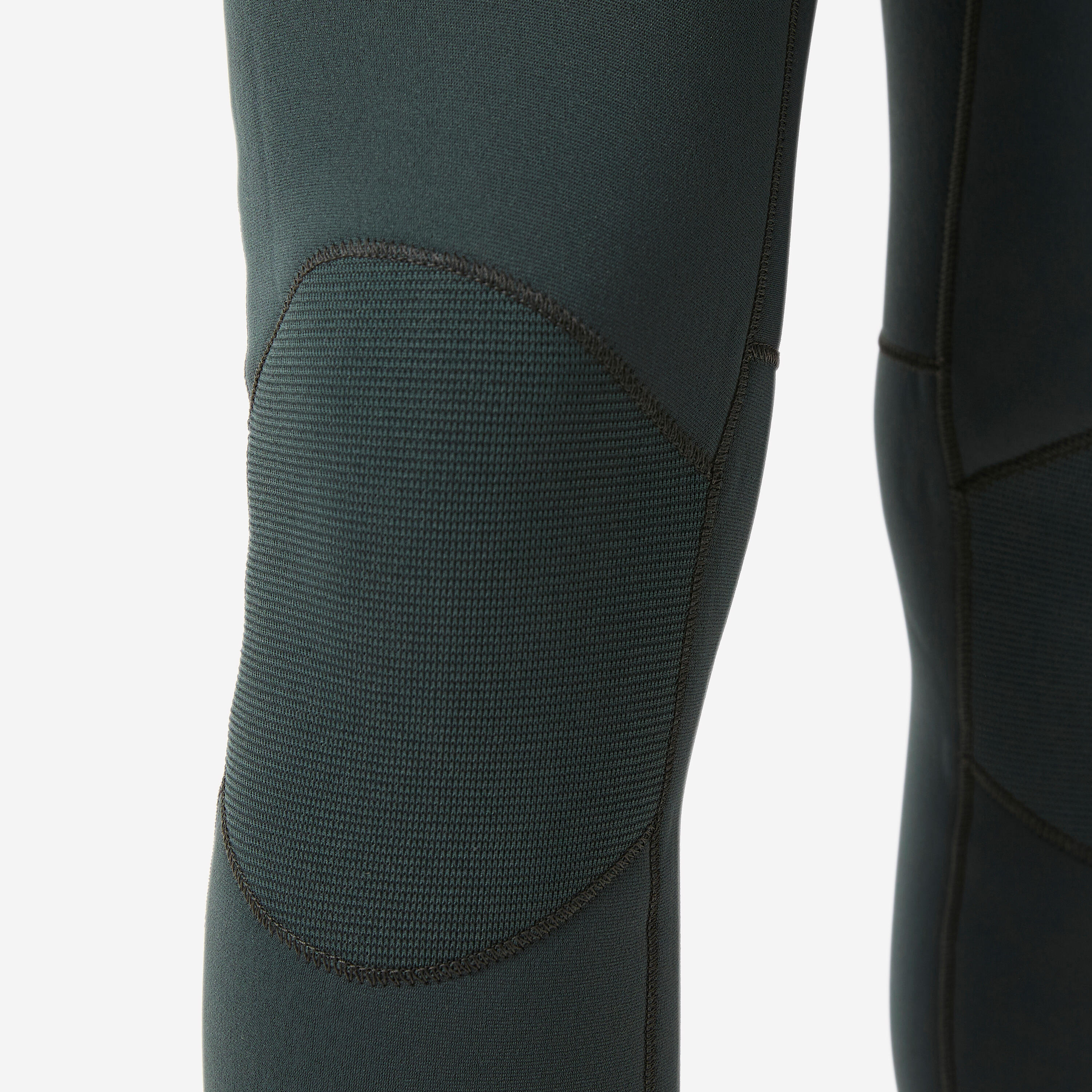 Combinaison intégrale surf caoutchouc naturel 3/2 mm homme, 500 kaki noir 9/10