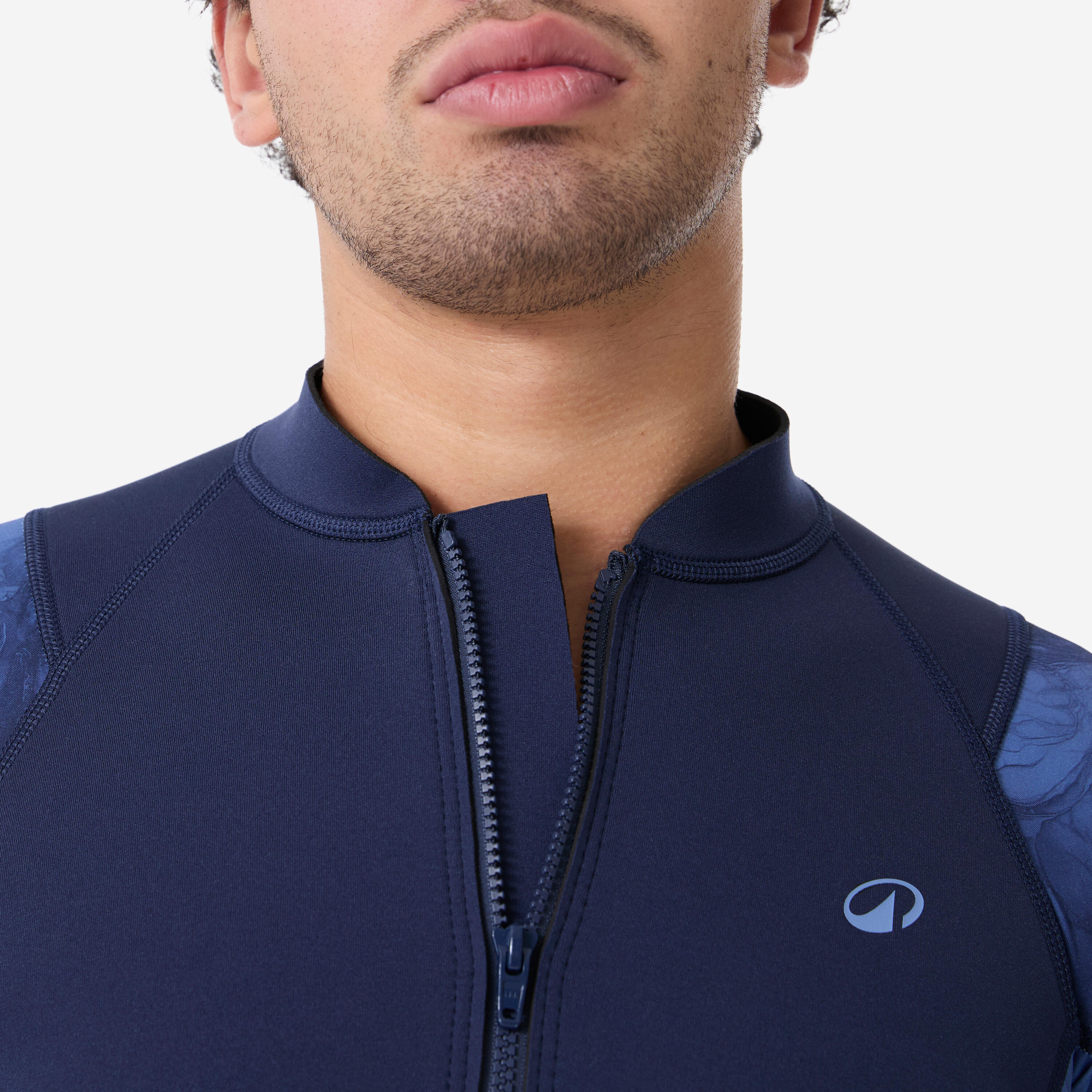 Maglia anti-UV snorkeling uomo YULEX blu-nero 5/7