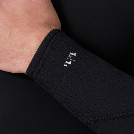 Футболка чоловіча 900 для серфінгу з довгими рукавами з неопрену 1,5 мм чорна