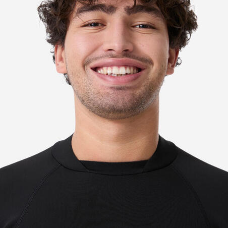 Футболка чоловіча 900 для серфінгу з довгими рукавами з неопрену 1,5 мм чорна