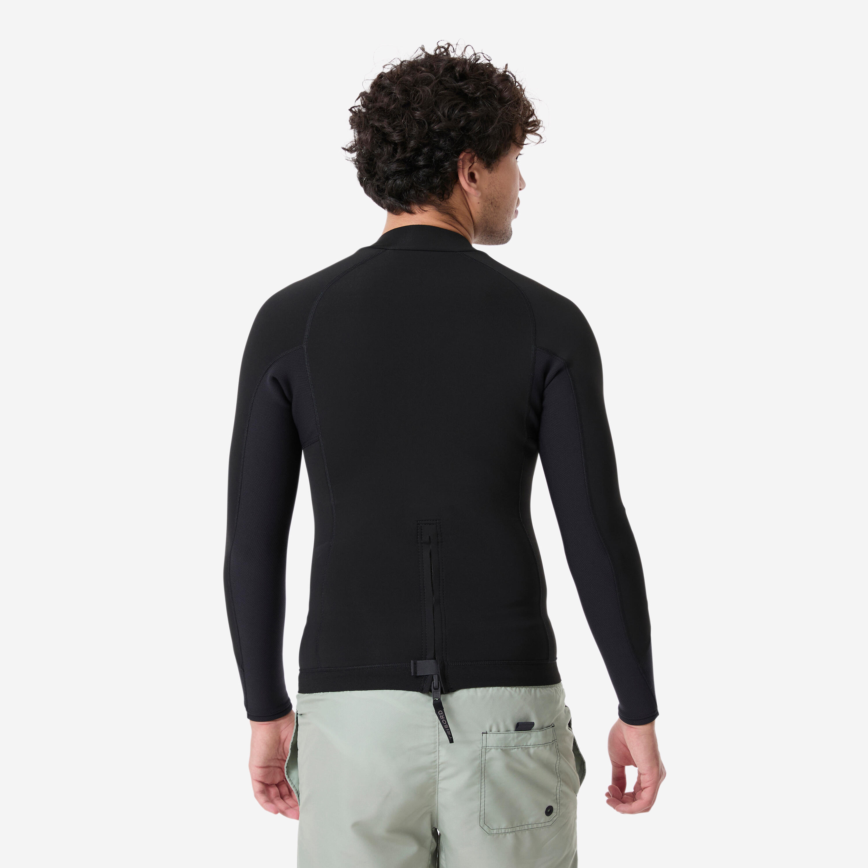 Top thermique manches longues surf caoutchouc naturel 1,5mm homme, 900 noir 2/6