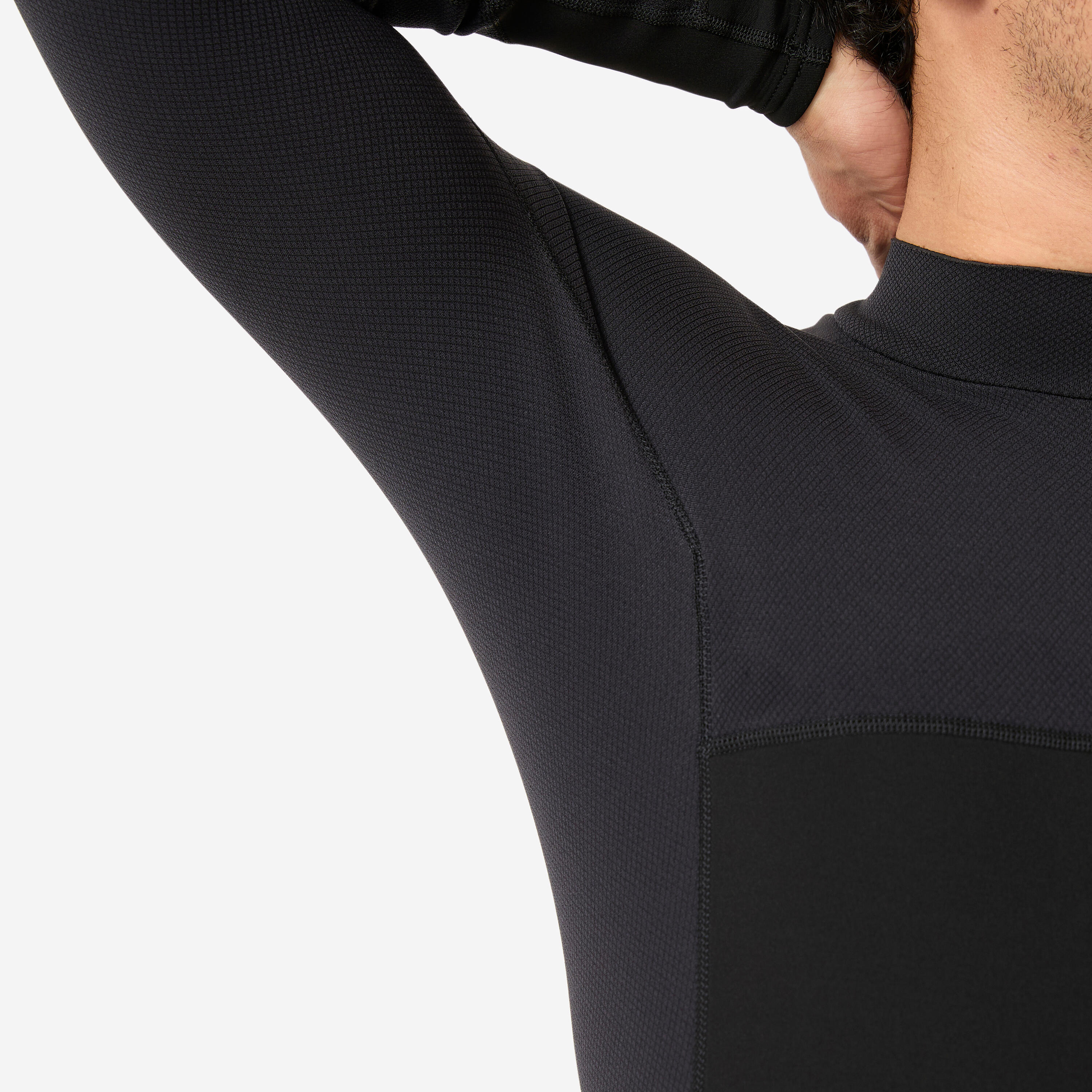 Combinaison shorty manches longues springsuit surf 1,5mm no zip homme, 900 noir 6/8