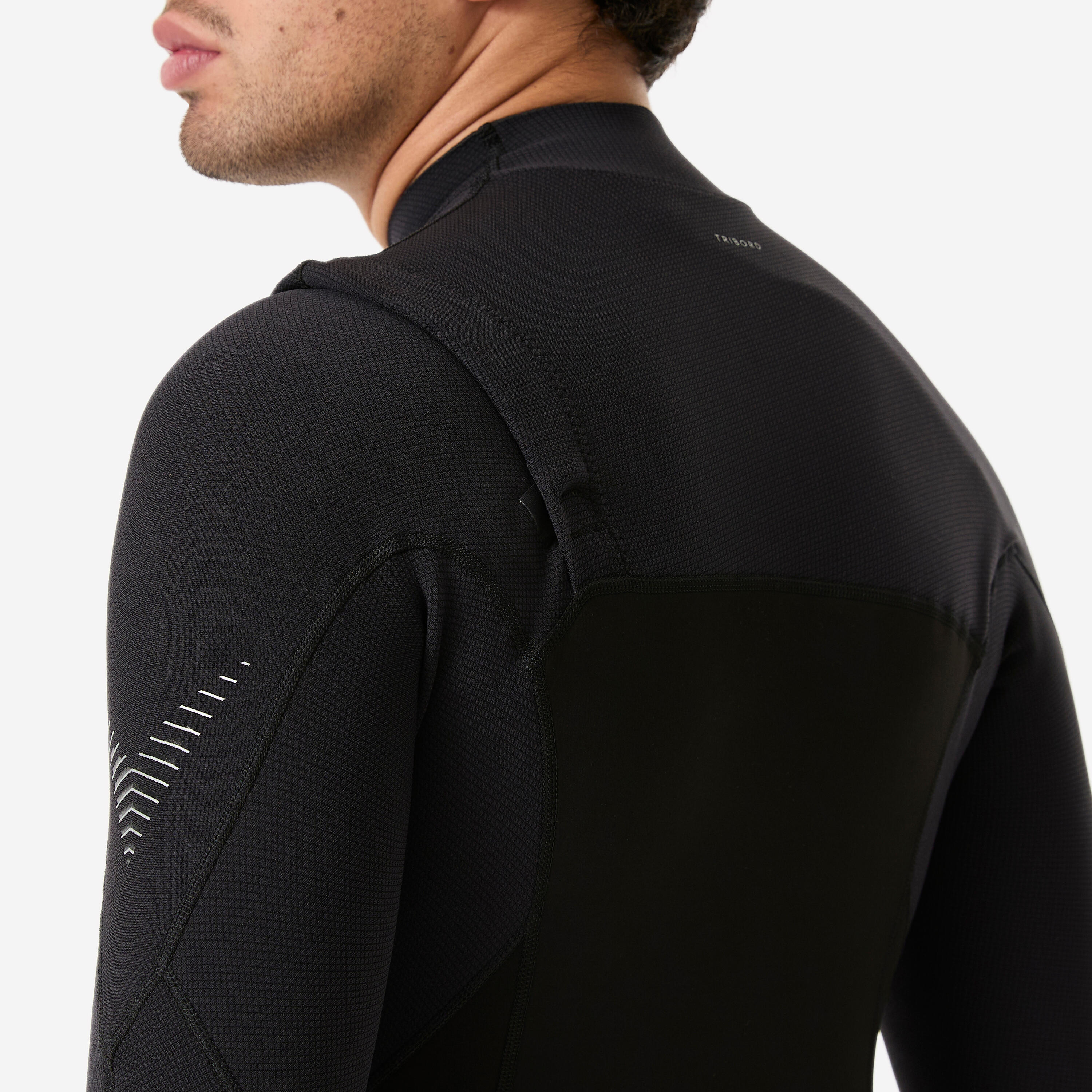 Combinaison shorty manches longues springsuit surf 1,5mm no zip homme, 900 noir 4/8