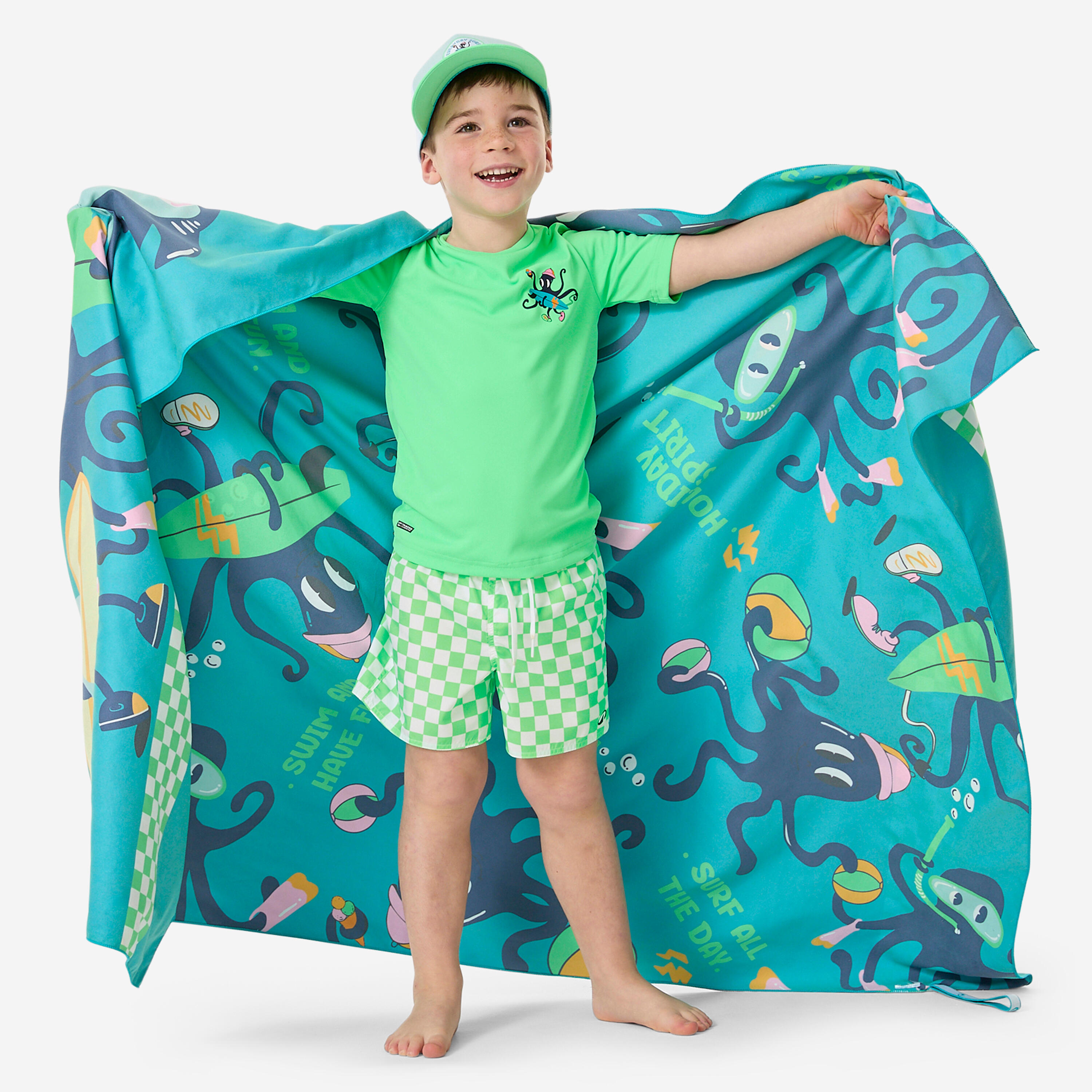 Serviette de bain en microfibre taille G avec imprimé, 80 × 130 cm 7/8
