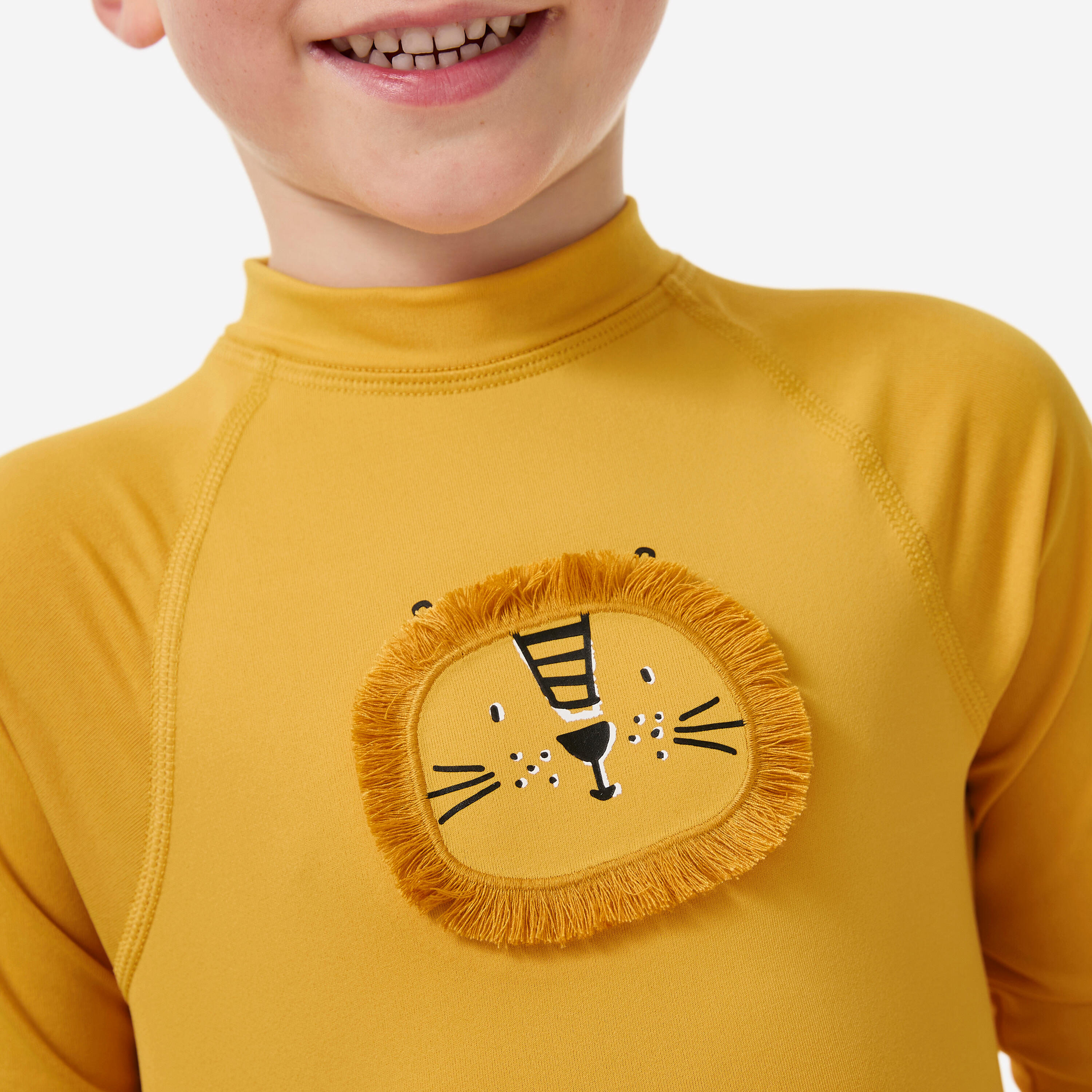 Camiseta protección solar manga larga Niños Bebés  Amarillo León 6/13