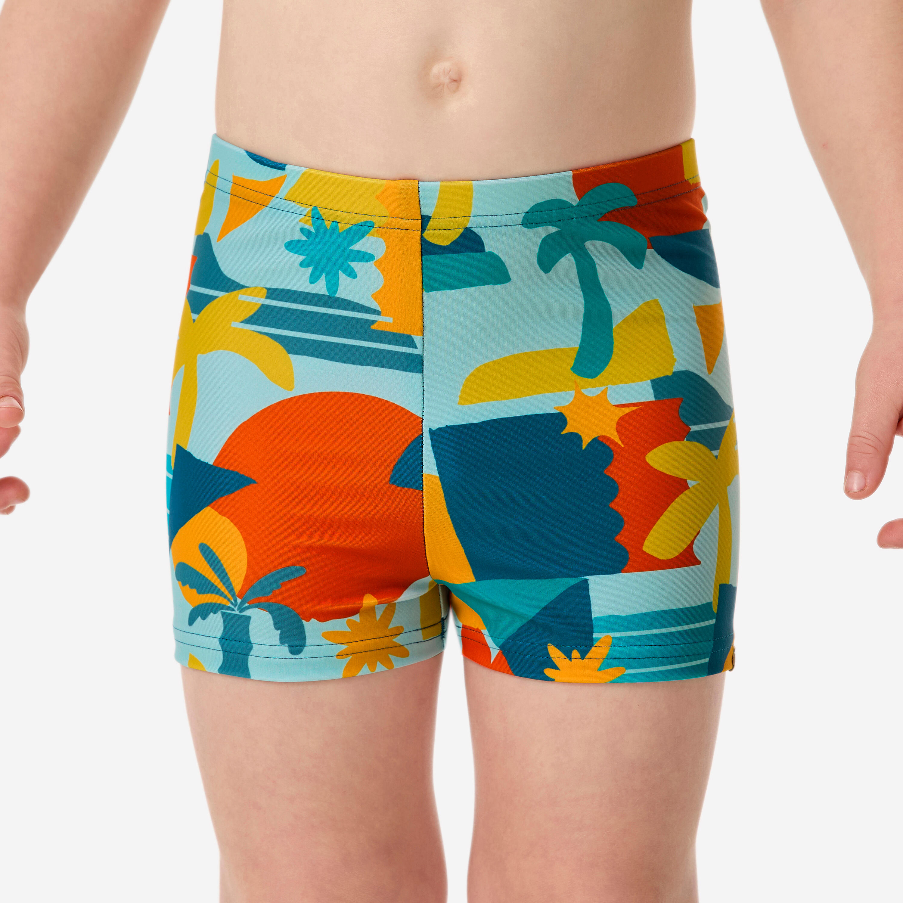 DECATHLON Detské boxerkové plavky Titou Popy modré 103-112 cm