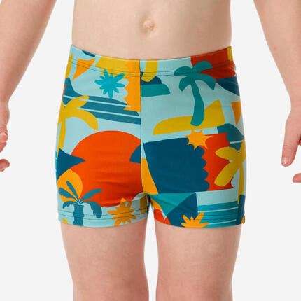 Boxer de bain Bébé / Enfant - Titou Palm bleu marine