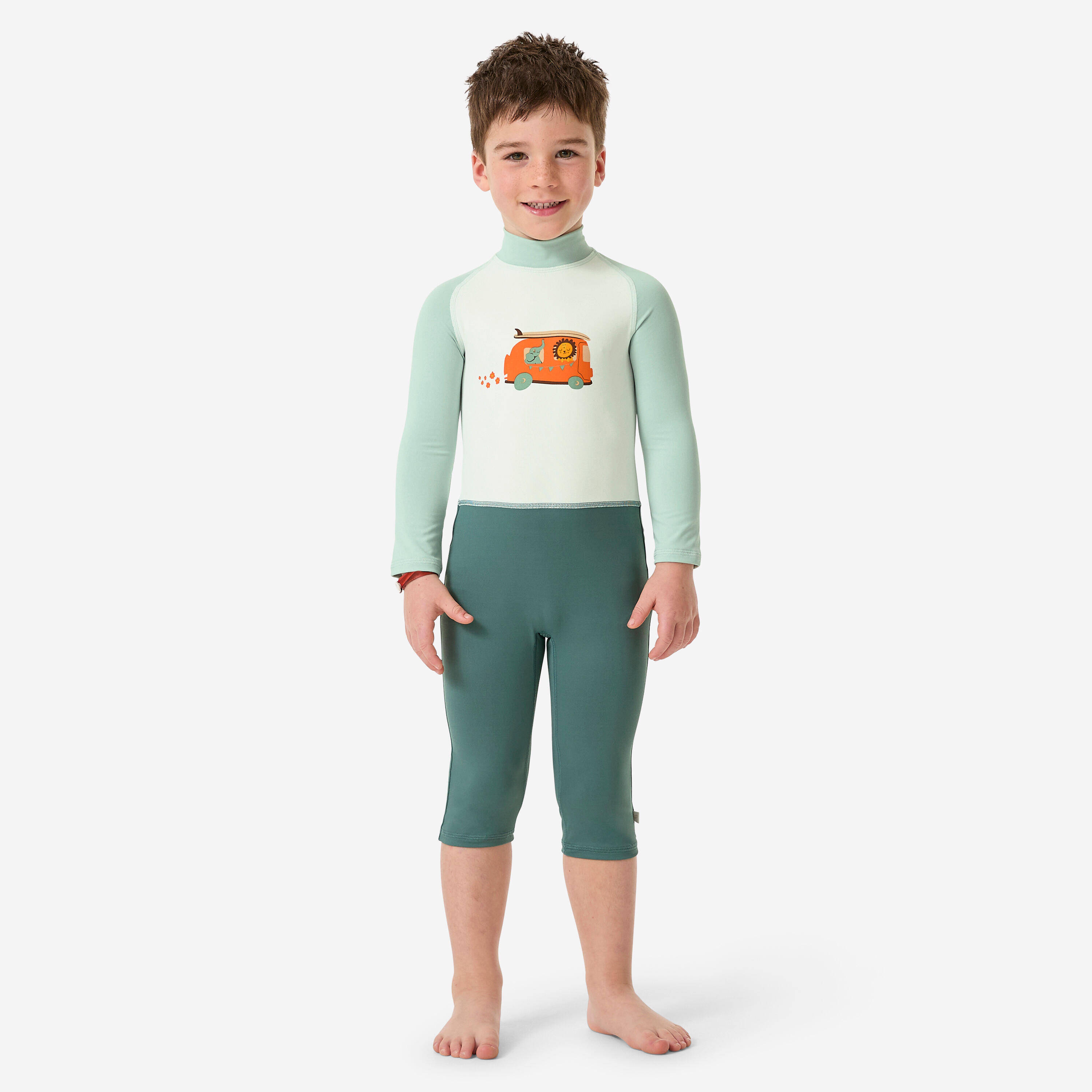Baby/Kids' Long Sleeve UV Swim Suit Blue Print Quick-Dry & UV Protection -  2