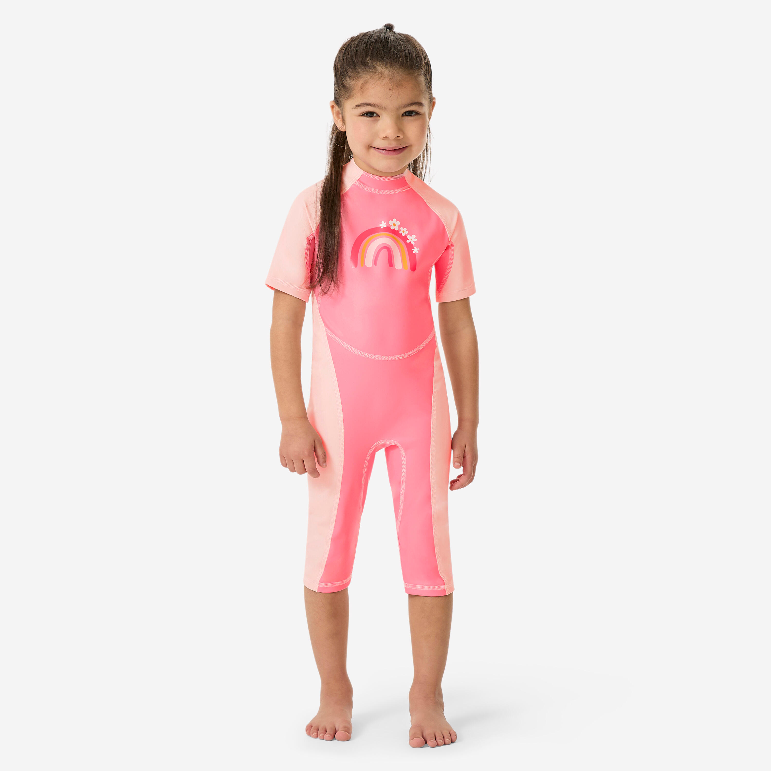 Baby UV Protection Wetsuit Kloupi pink RAINBOW print 2/11