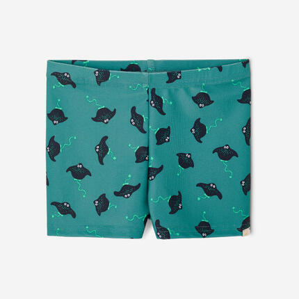 Boxer de bain bébé / enfant bleu imprimé crabes