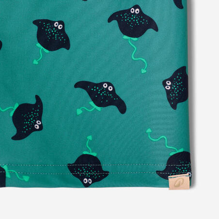 Плавки-боксери дитячі для плавання сині з принтом