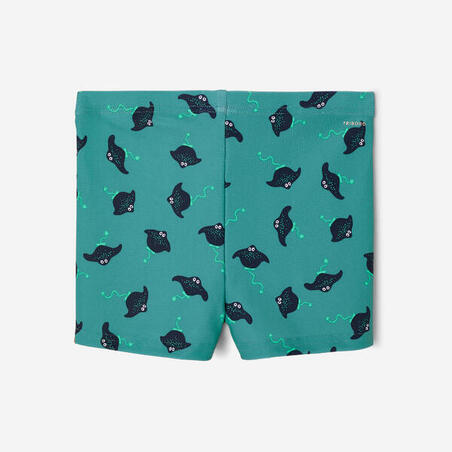 Плавки-боксери дитячі для плавання сині з принтом