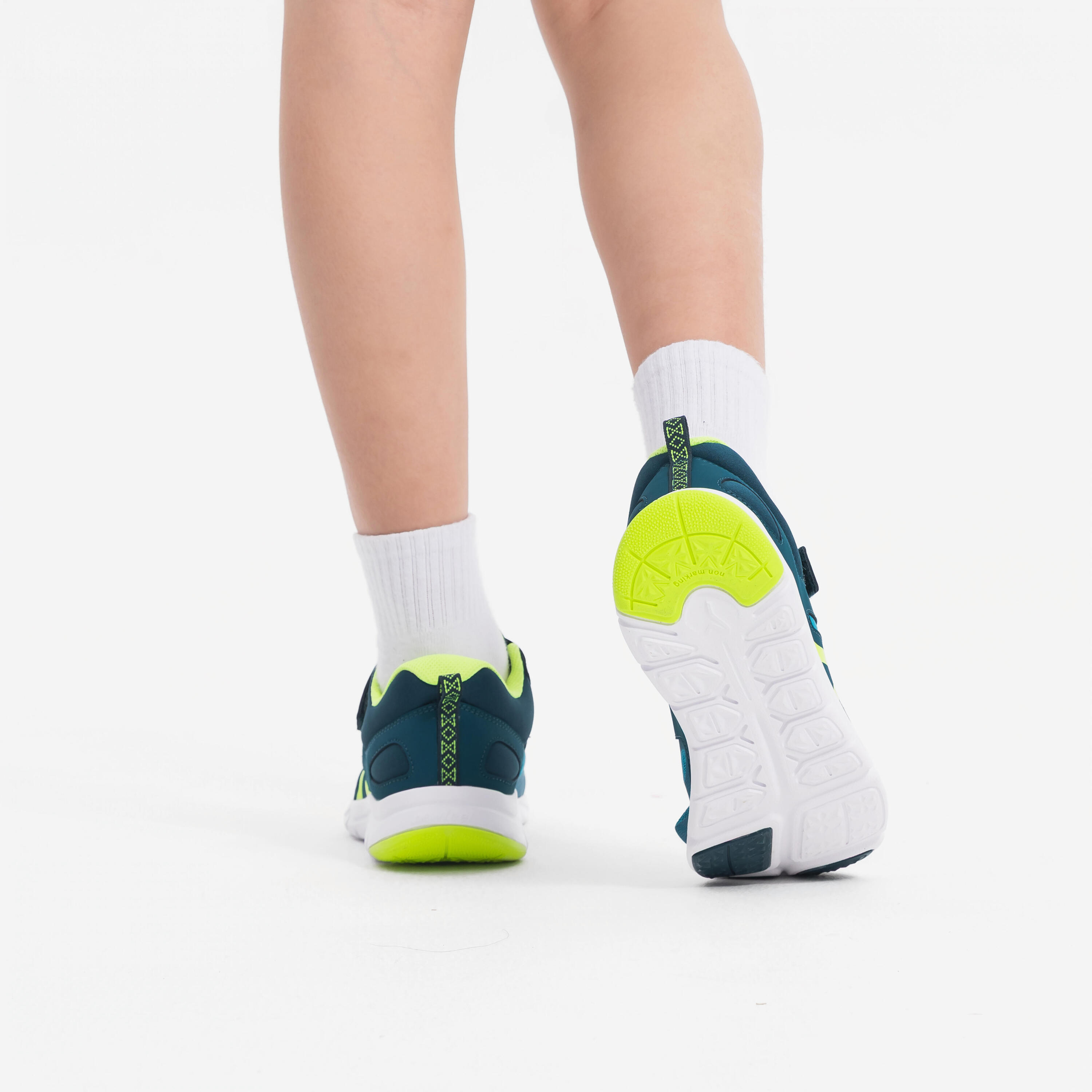 Gebraucht - Sportschuhe Kinder Klettverschluss atmungsaktiv - PW540 blau/gelb 12/15