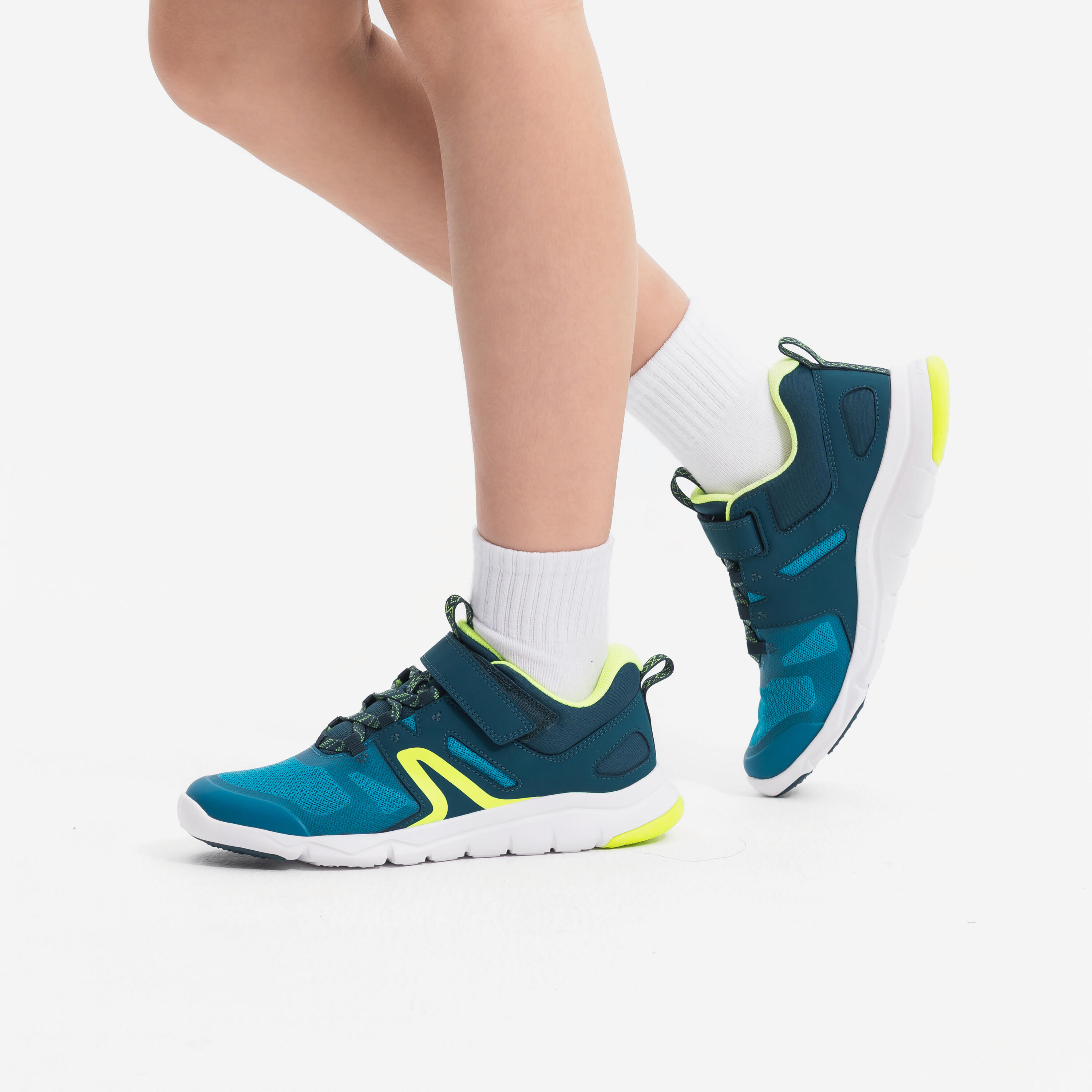 Gebraucht - Sportschuhe Kinder Klettverschluss atmungsaktiv - PW540 blau/gelb 11/15