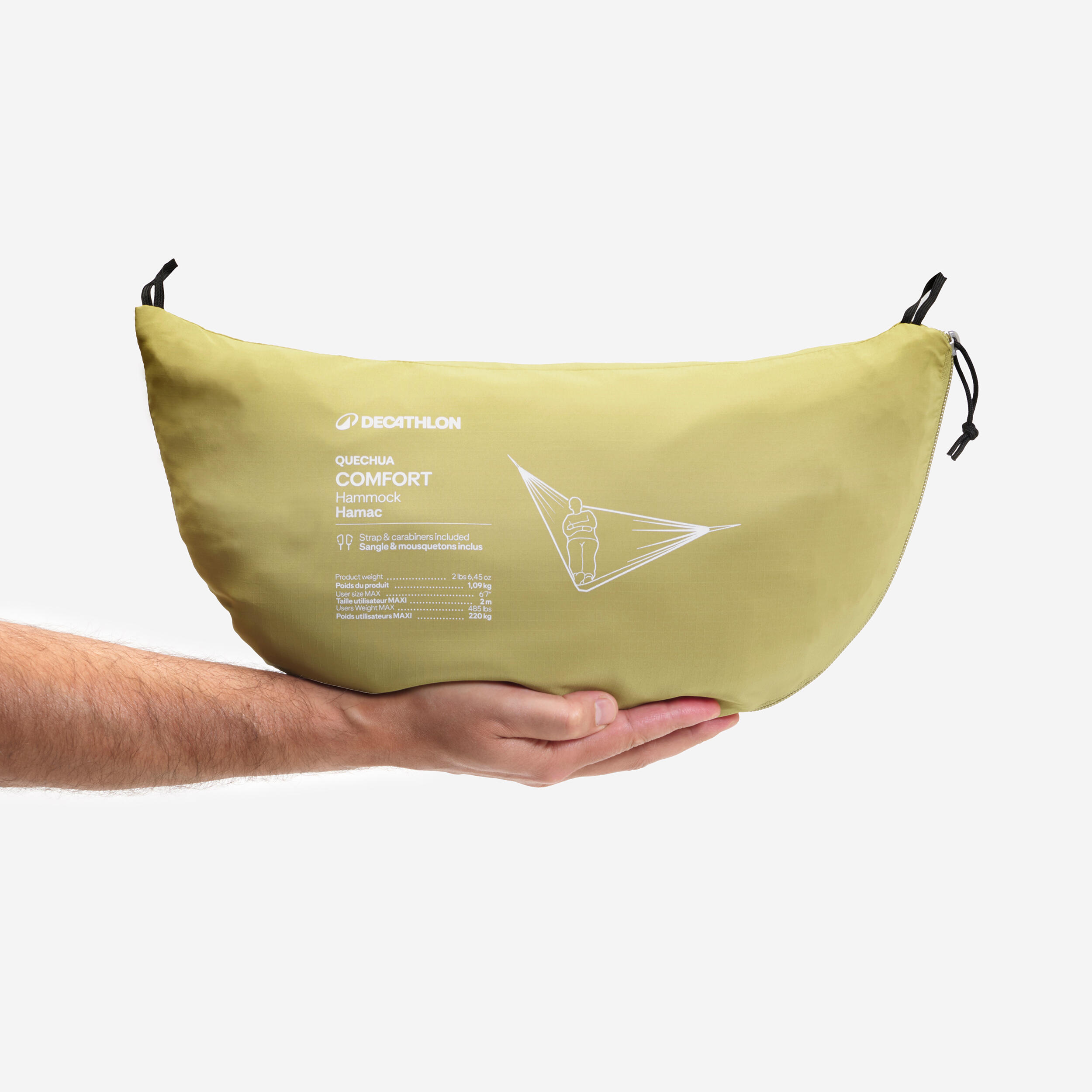 2-Person Camping Hammock, 350 x 175 cm - QUECHUA