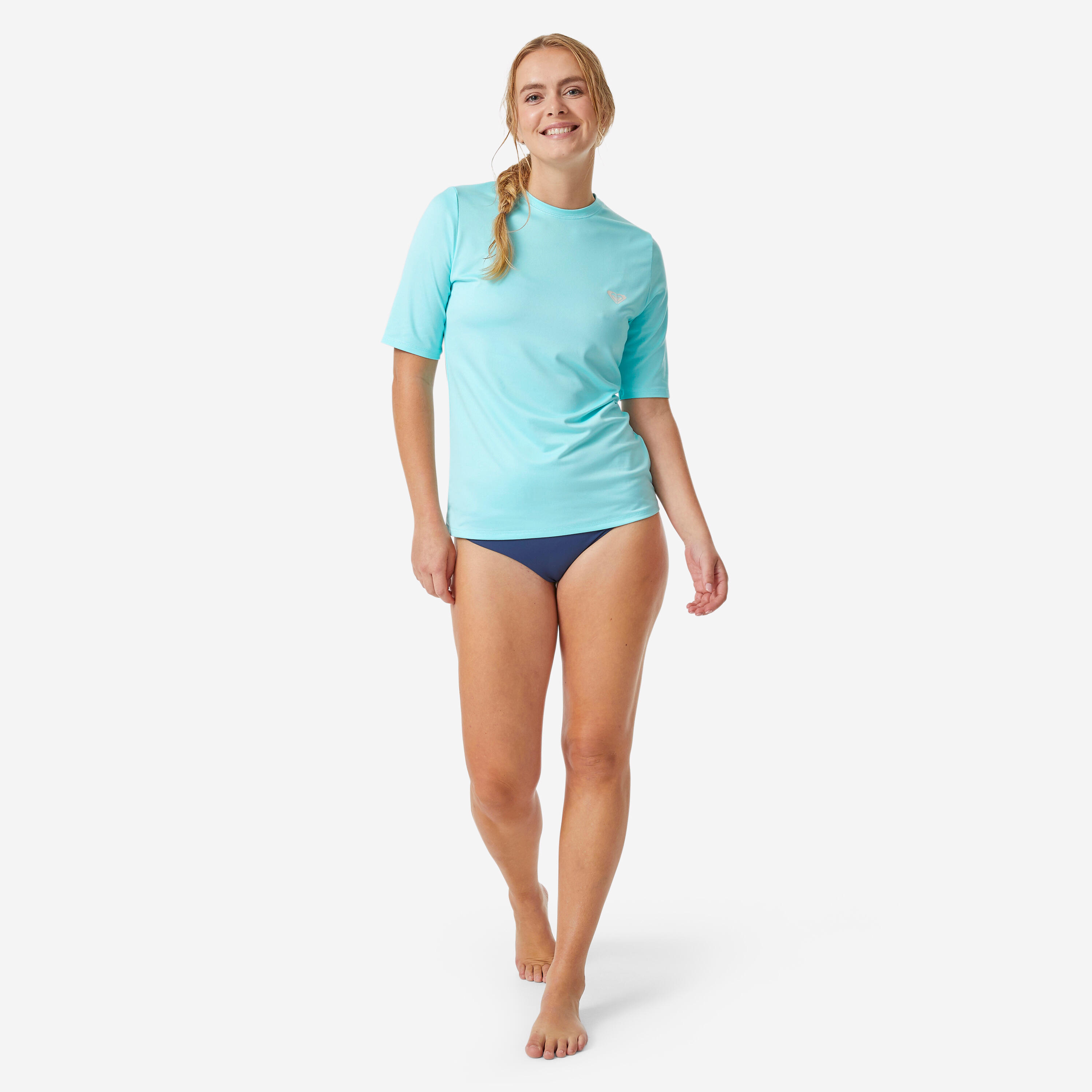 Tee shirt anti uv surf femme, bleu 2/5