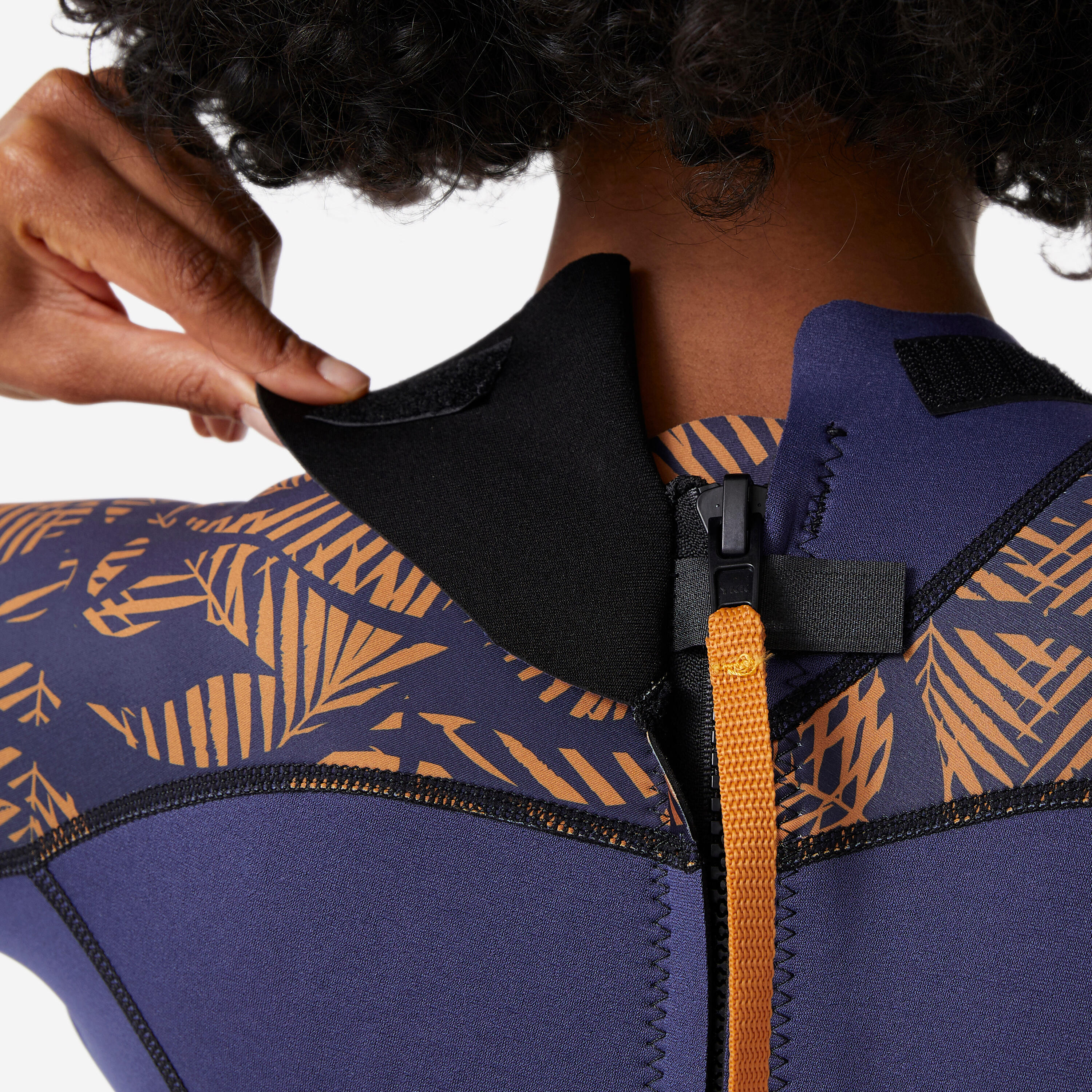 Combinaison néoprène shorty 2/2 mm dual zip longe côte femme, leaf palm 11/11
