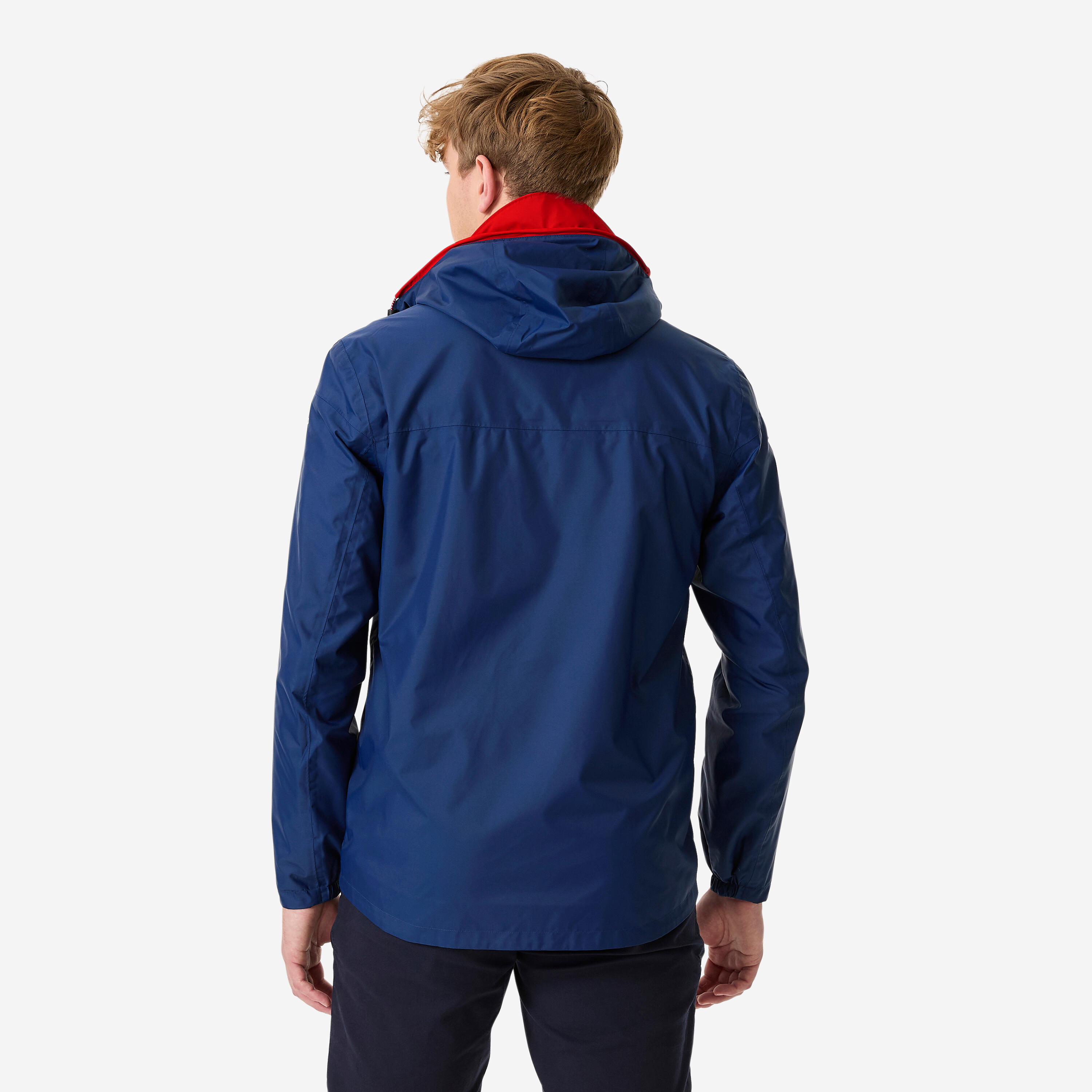 Veste de voile imperméable homme, 100 bleu marine blanc FFV 2/9