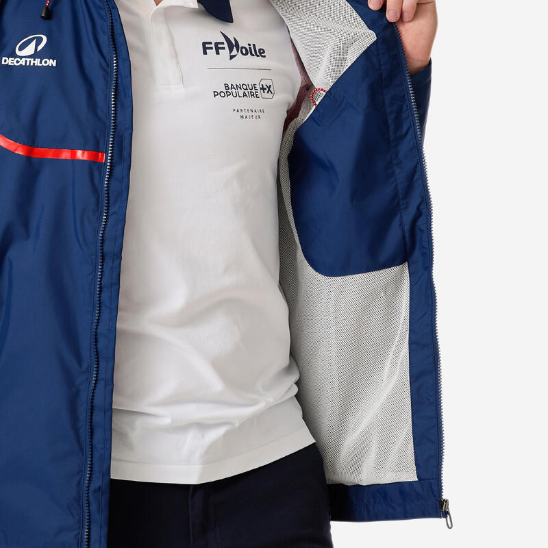 Geacă impermeabilă navigație 100 Bleumarin Alb FFV Bărbați
