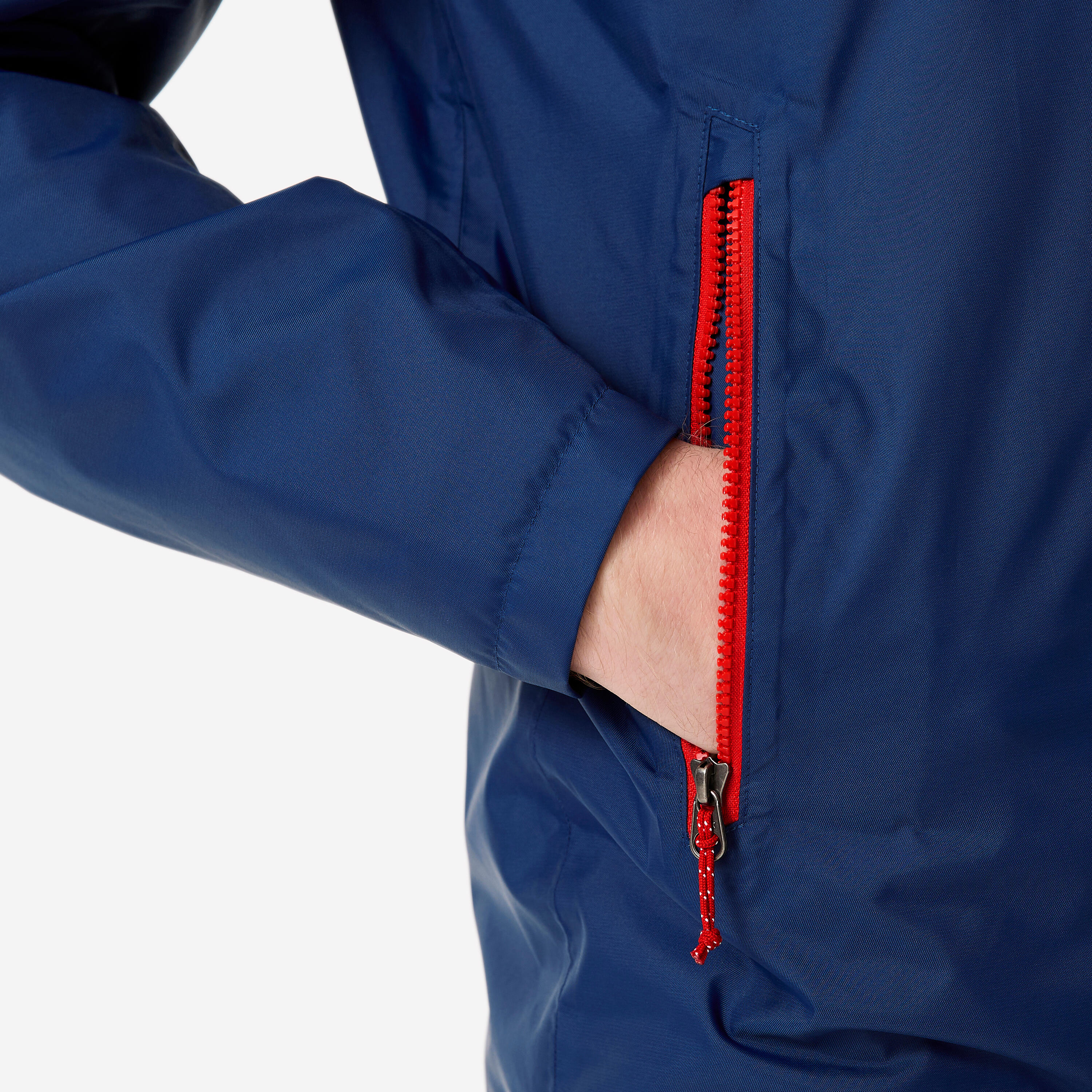 Veste de voile imperméable homme, 100 bleu marine blanc FFV 7/9