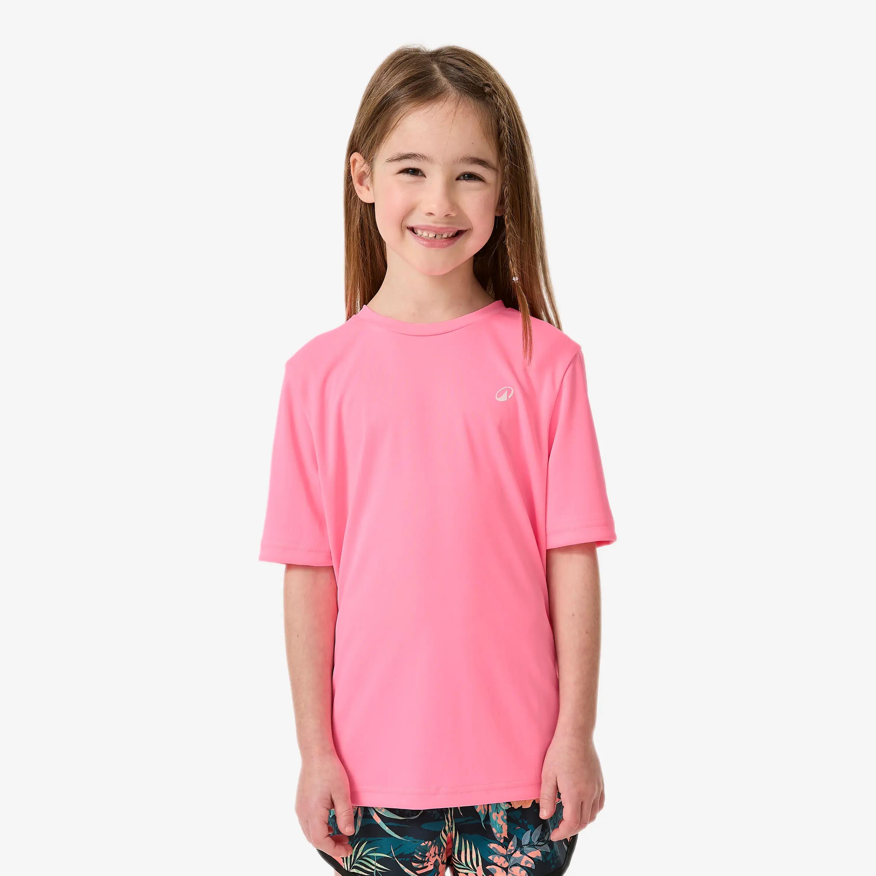 Water tee shirt anti uv enfant rose 8/16
