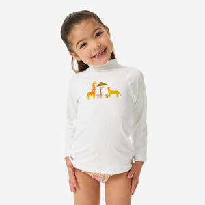 Camiseta protección solar manga larga Niños Bebés blanco