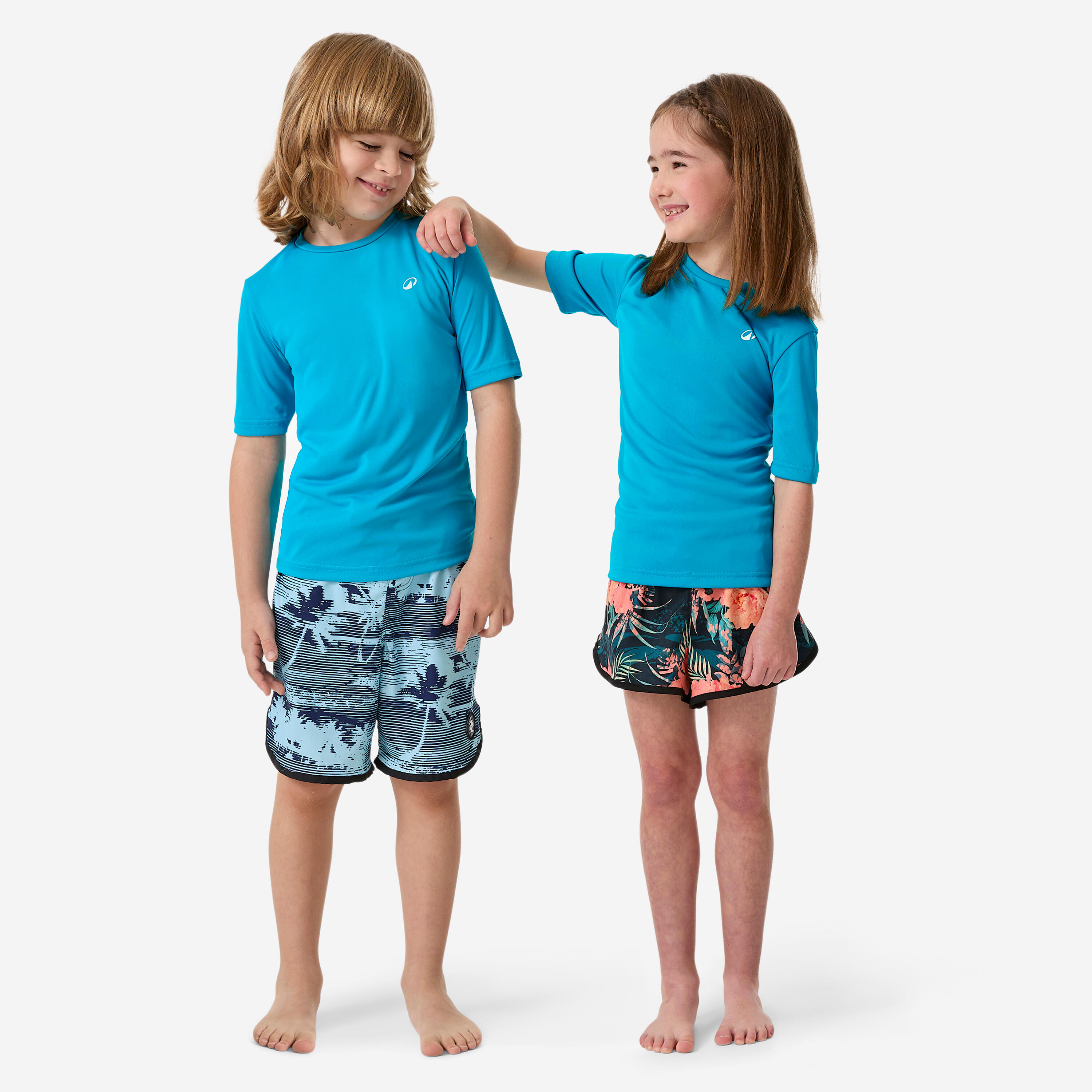 Koszulka UV surfingowa dla dzieci Decathlon Water T-shirt 100 krótki rękaw