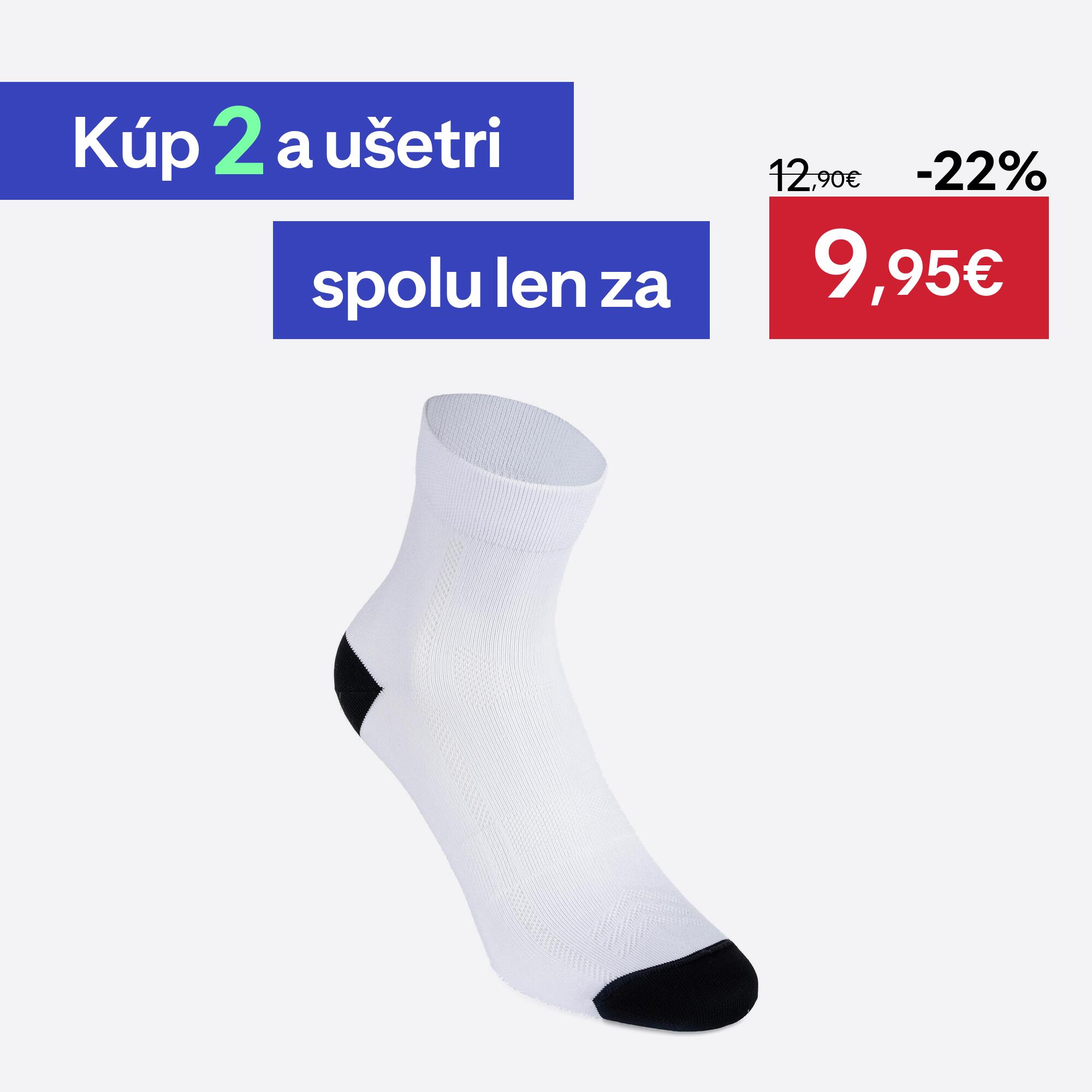 VAN RYSEL Cyklistické ponožky 500 biele 35-38