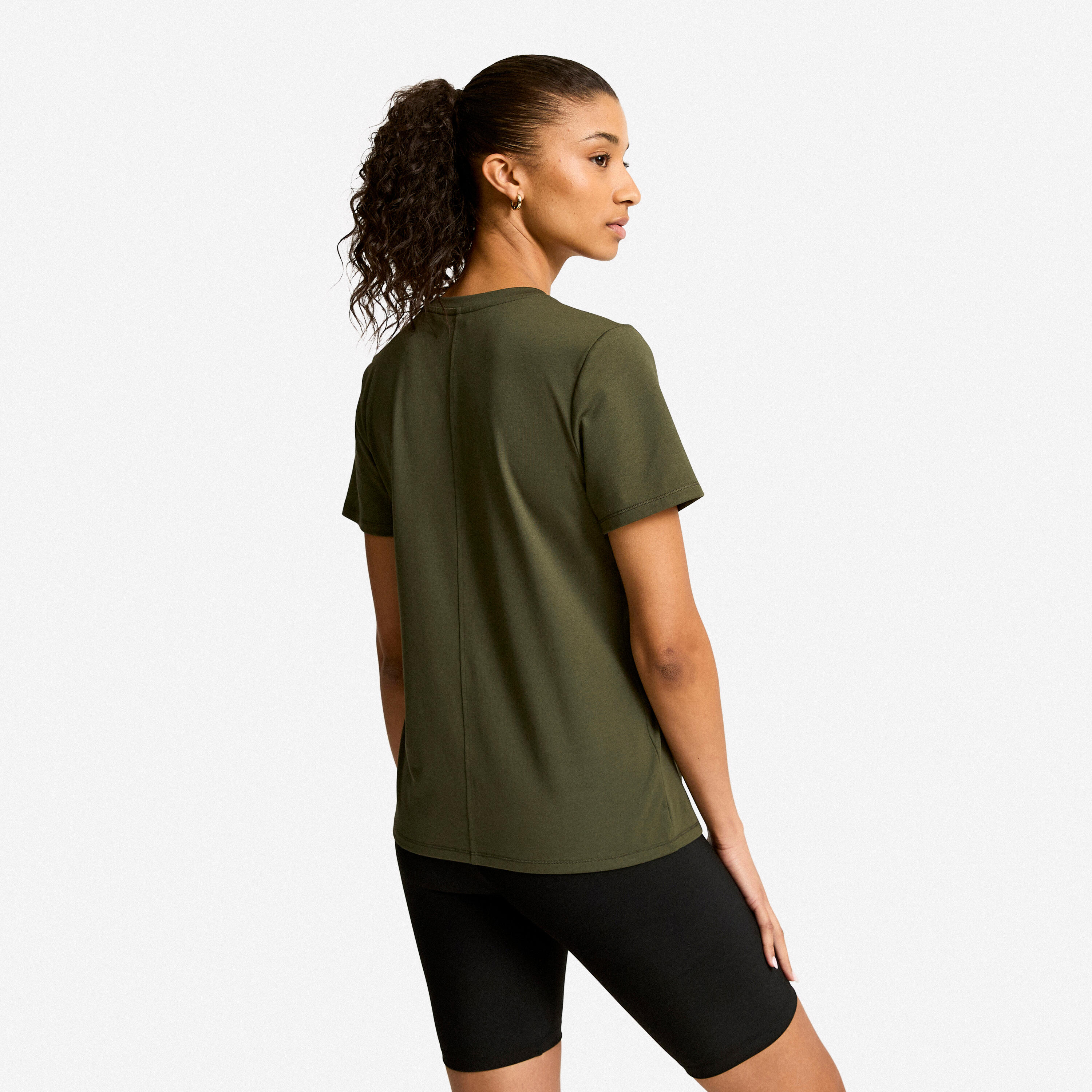 Women's Short-Sleeved T-Shirt Coolmax - Khaki Green 3/6