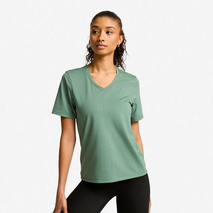 Camiseta Mujer Rosa Coolmax Cuello Pico