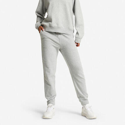 Pantalon jogging femme en coton, blanc