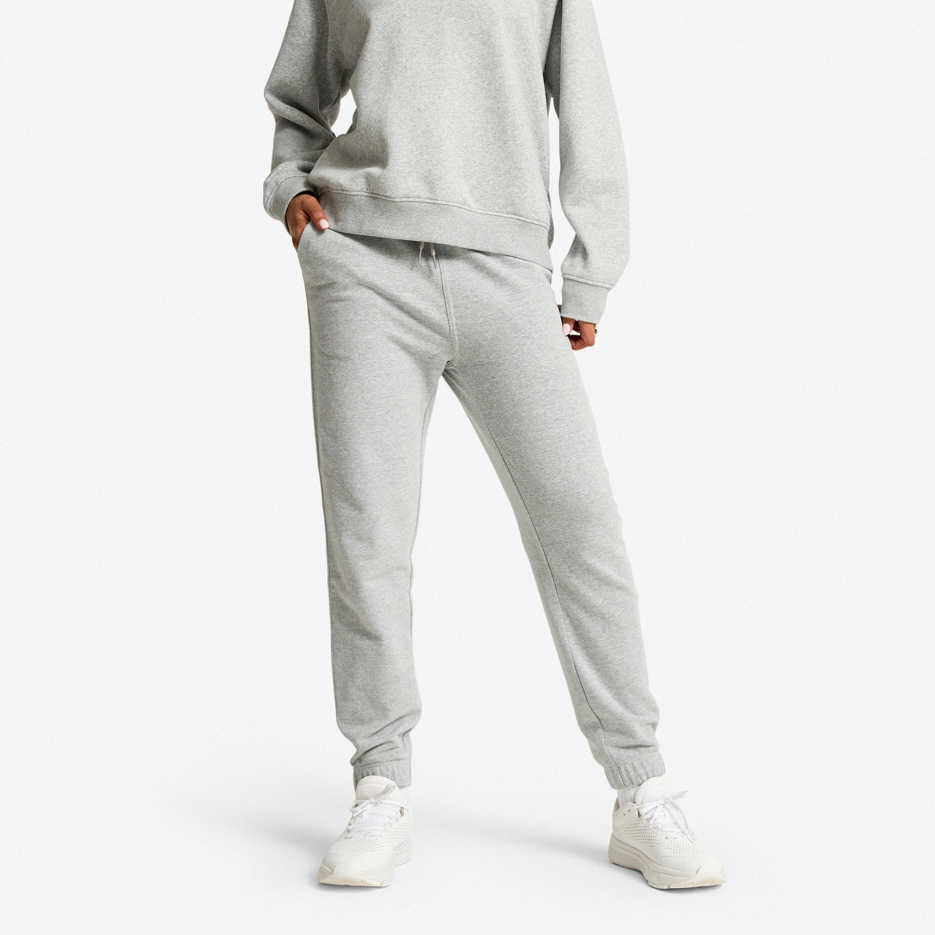 Women's Cotton Jogging Bottoms - Grey
