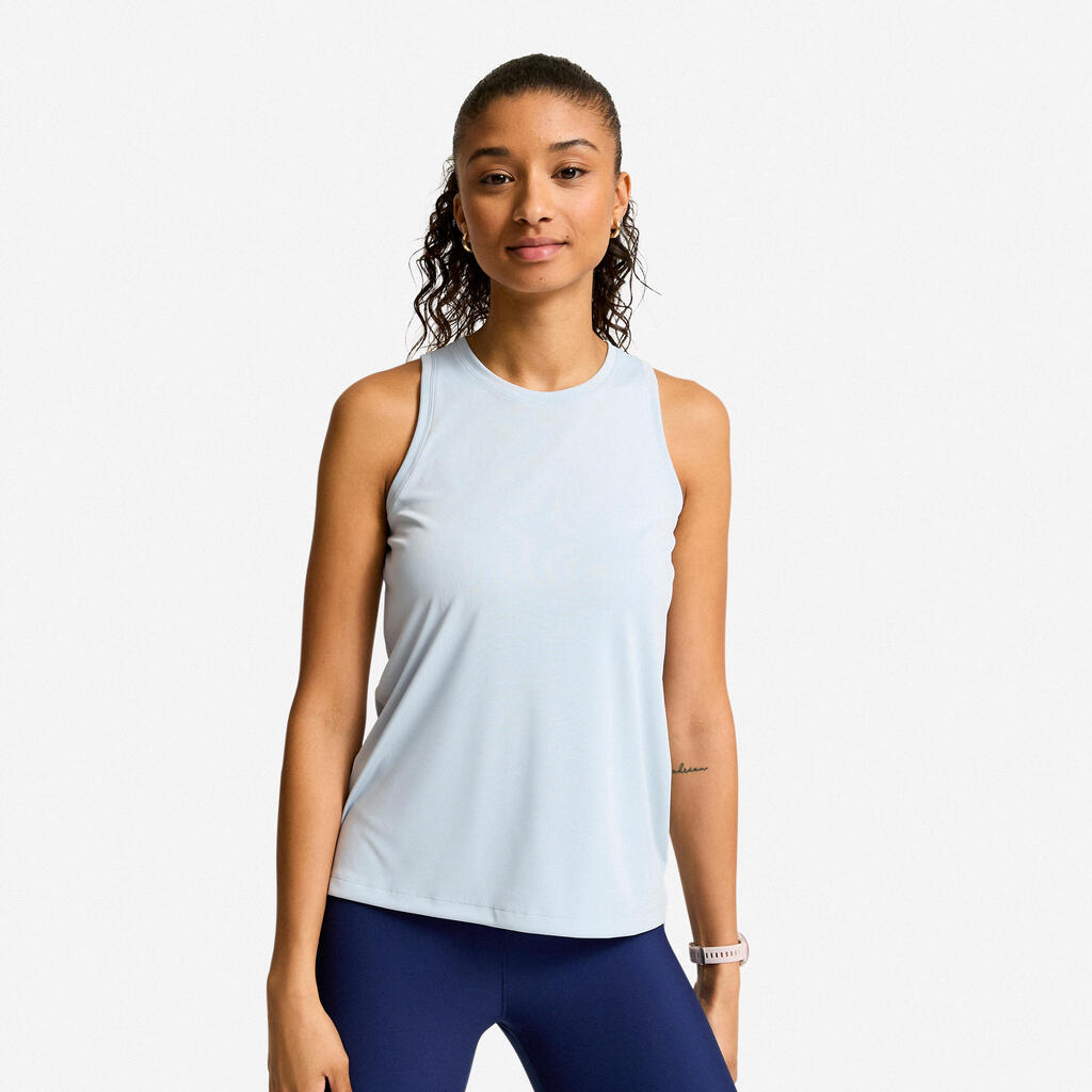 Women's Straight-Cut Fitness Tank Top - Blue