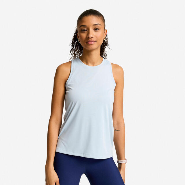 DOMYOS POLERA SIN MANGAS FITNESS MUJER CORTE RECTO