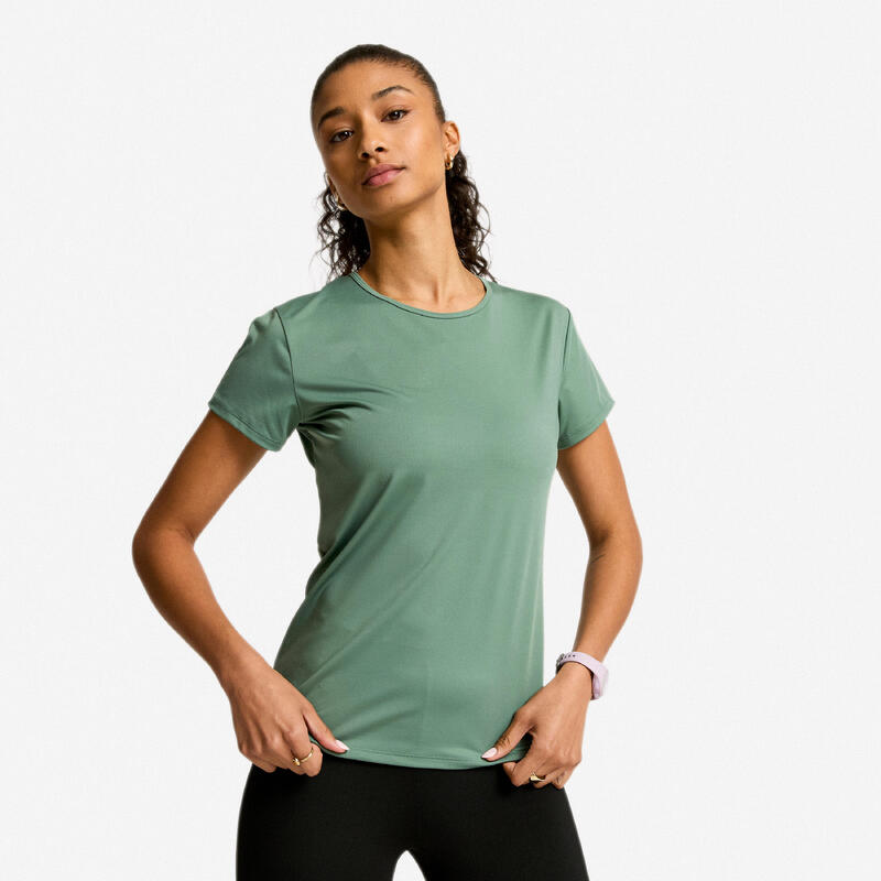 Tricou Fitness cardio Roz deschis Damă