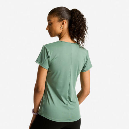 Футболка жіноча для фітнесу зелена