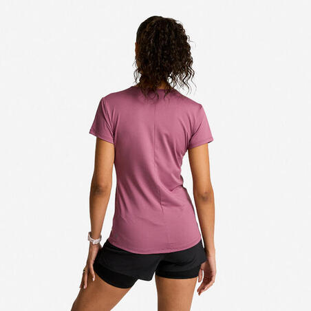 Футболка жіноча для фітнесу світло-фіолетова