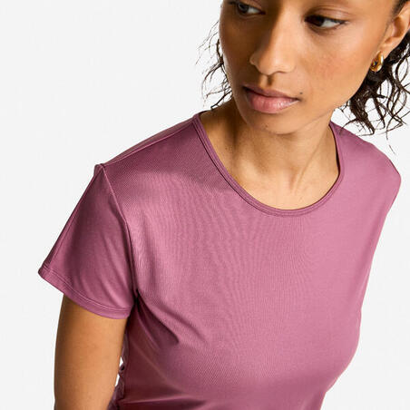 Футболка жіноча для фітнесу світло-фіолетова