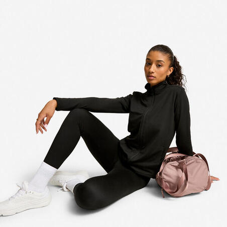 Кофта спортивна жіноча флісова чорна