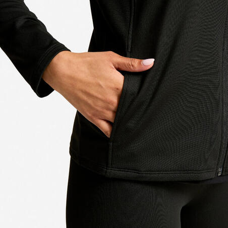 Кофта спортивна жіноча флісова чорна