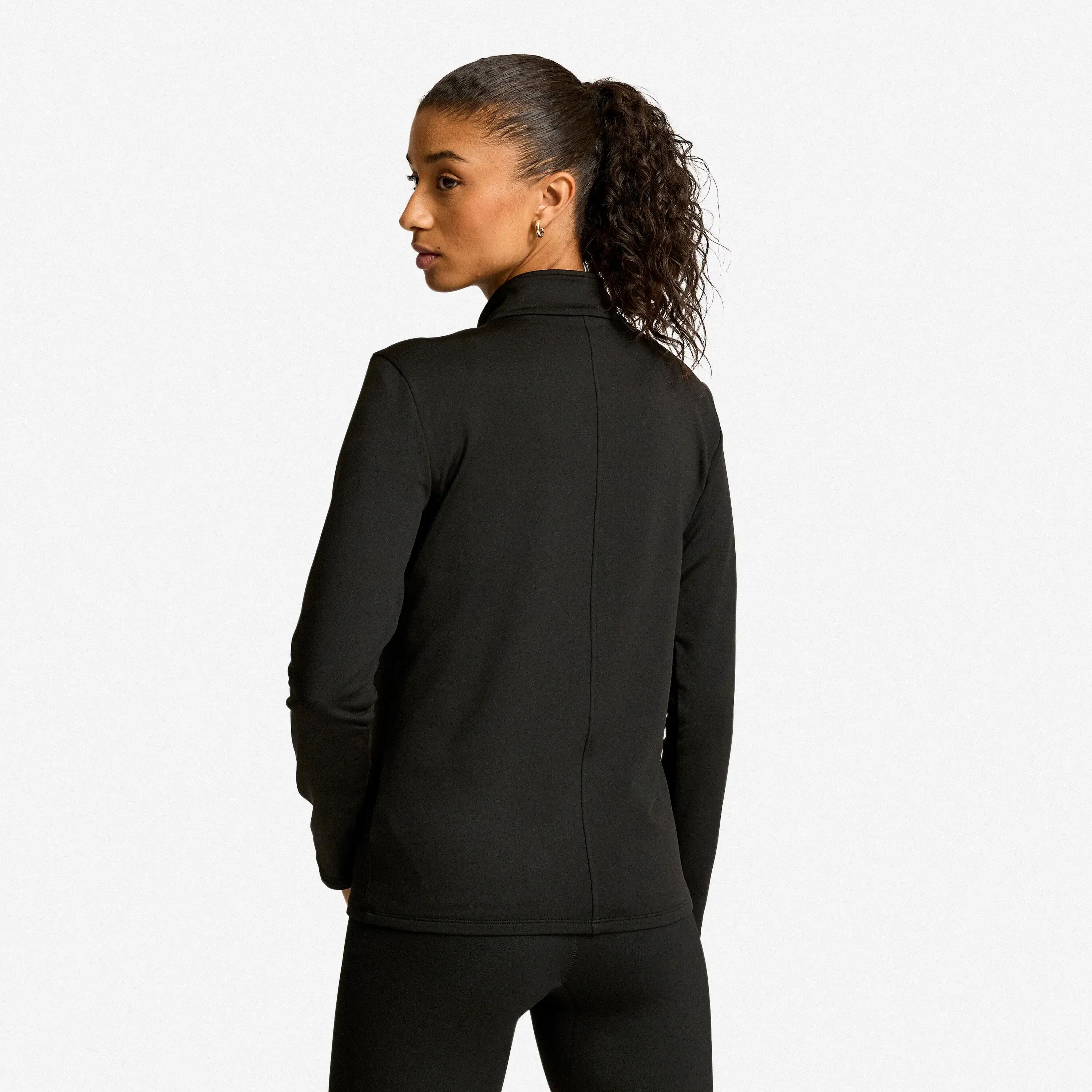 Women's Fleece Sports Jacket - Black -  4