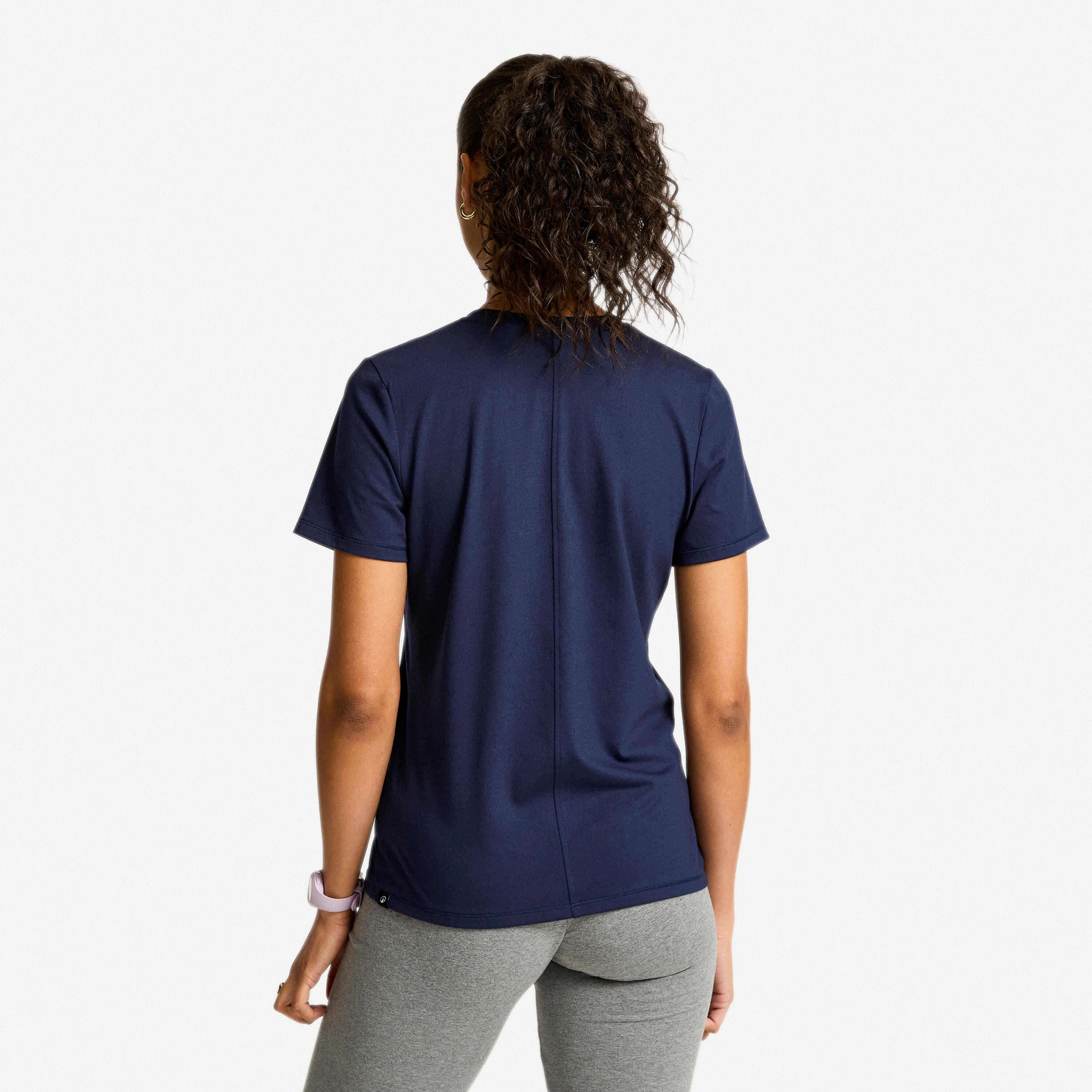T-shirt de Fitness Mulher COOLMAX Azul Aço 3/6