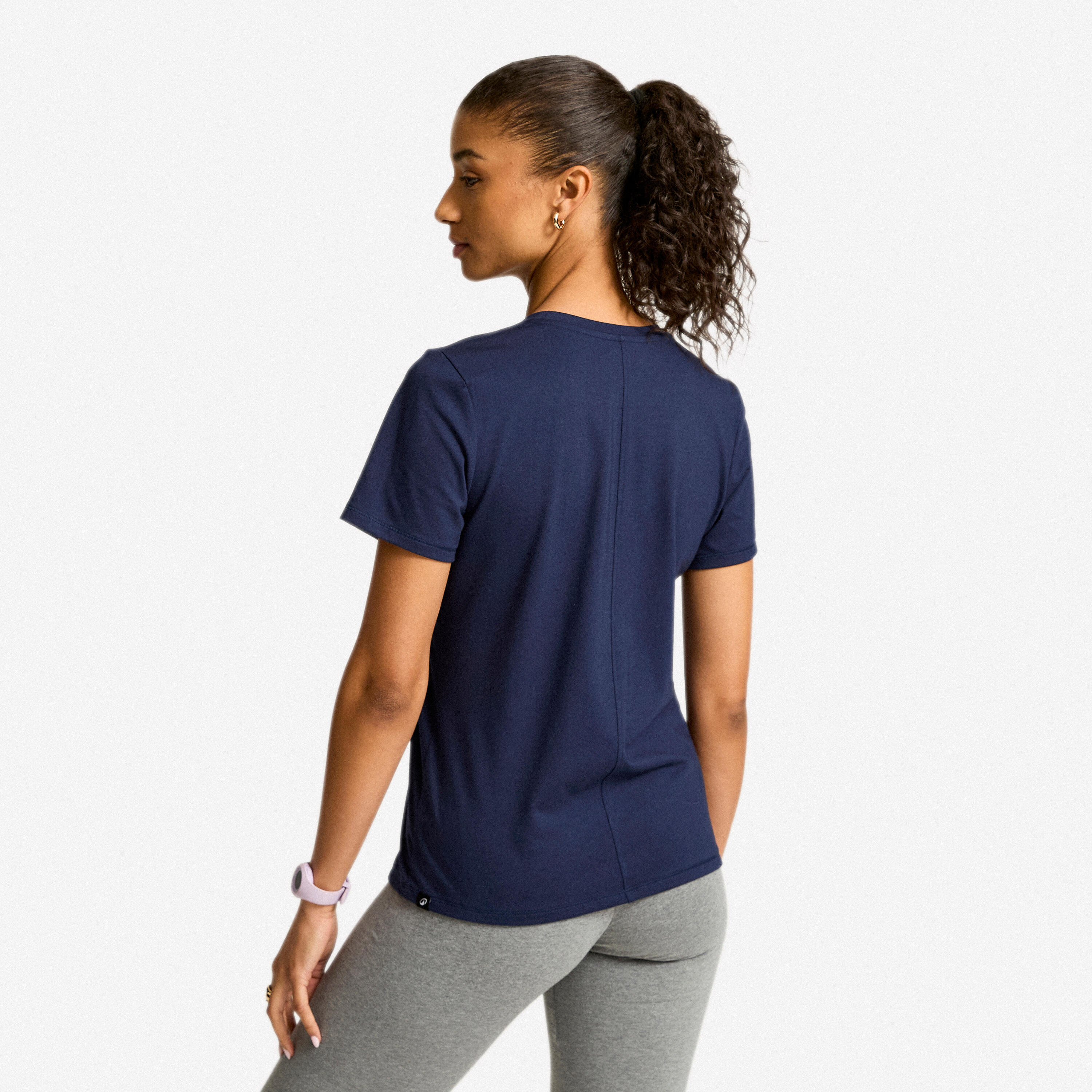 T-shirt de Fitness Mulher COOLMAX Azul Aço 6/6